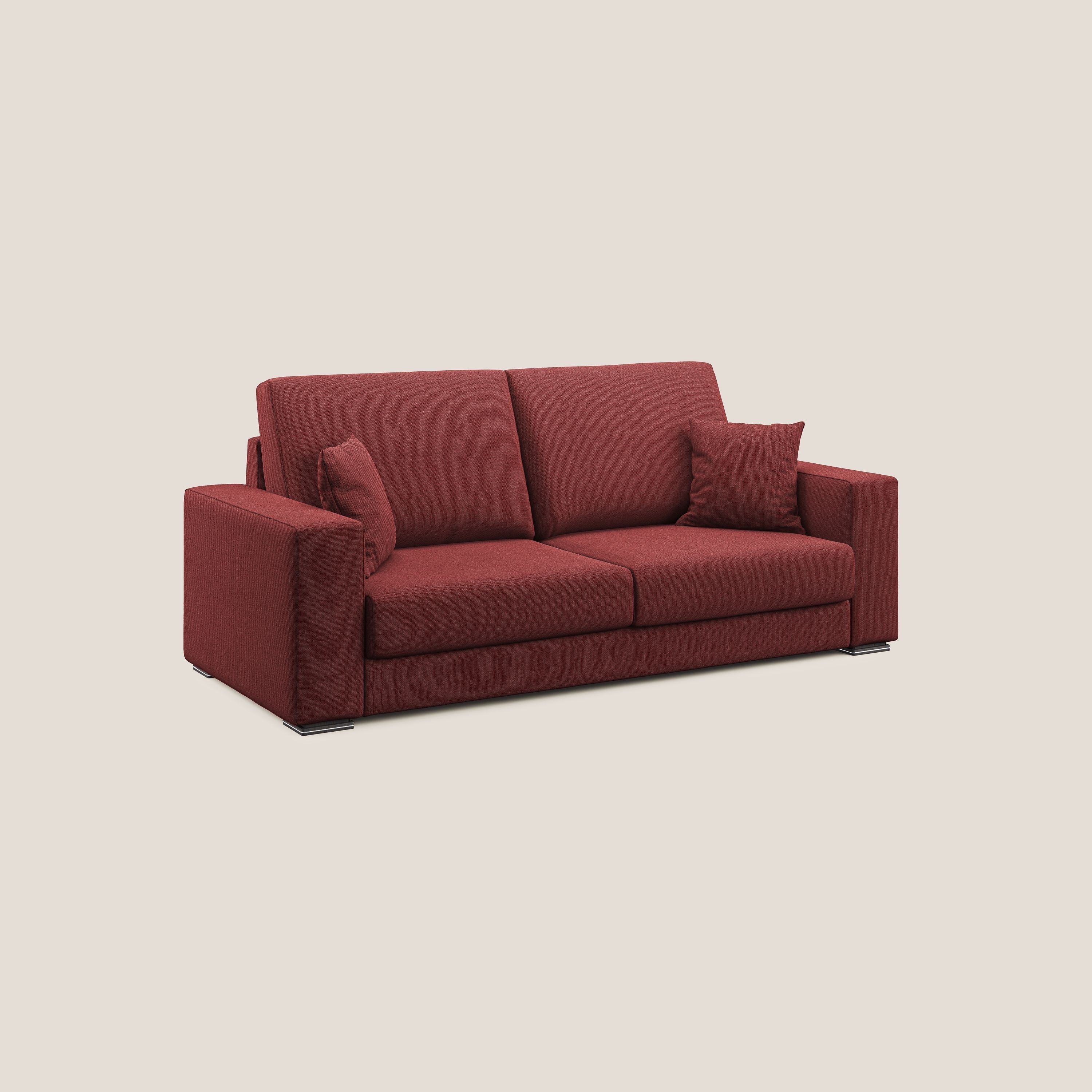 Marte divano in tessuto smacchiabile impermeabile T08 rosso - divani.store
