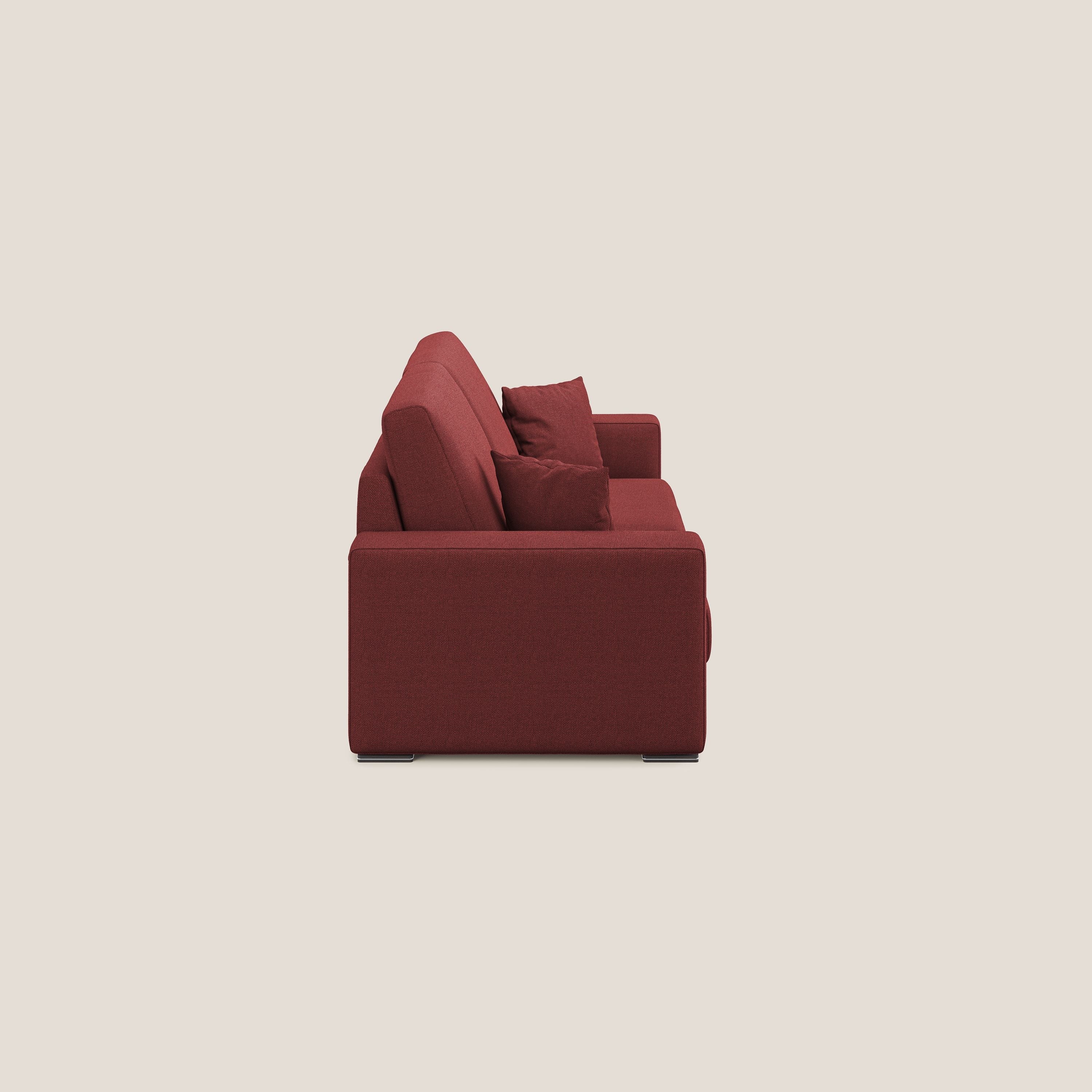Marte divano in tessuto smacchiabile impermeabile T08 rosso - divani.store