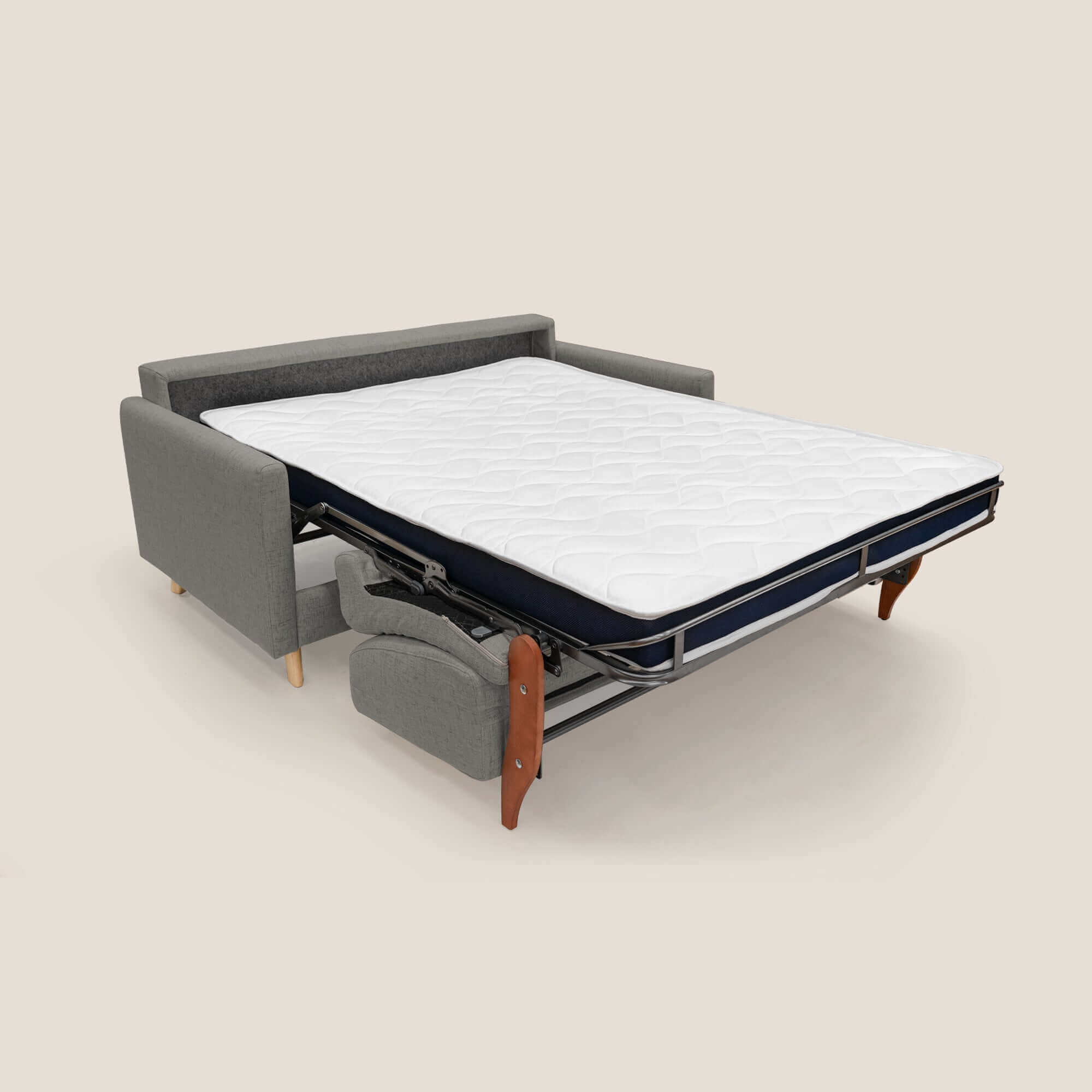 Edgar divano letto matrimoniale in tessuto felis impermeabile T03 talpa - divani.store