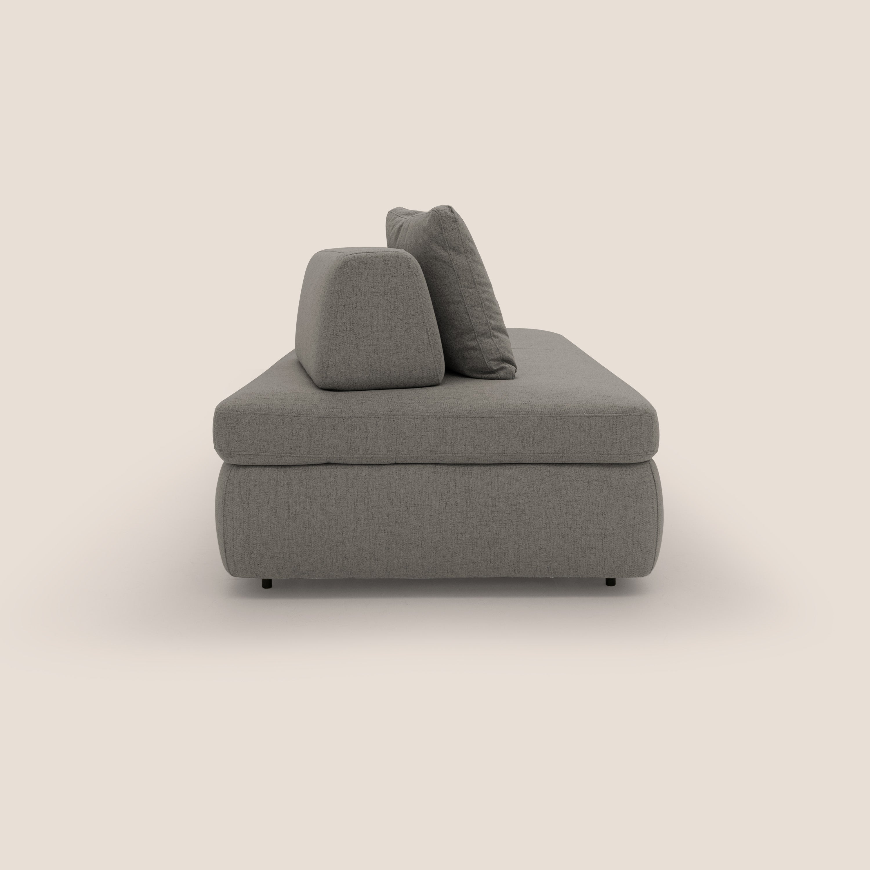 Gransasso Divano letto matrimoniale dal DESIGN innovativo in tessuto impermeabile T03 talpa - divani.store