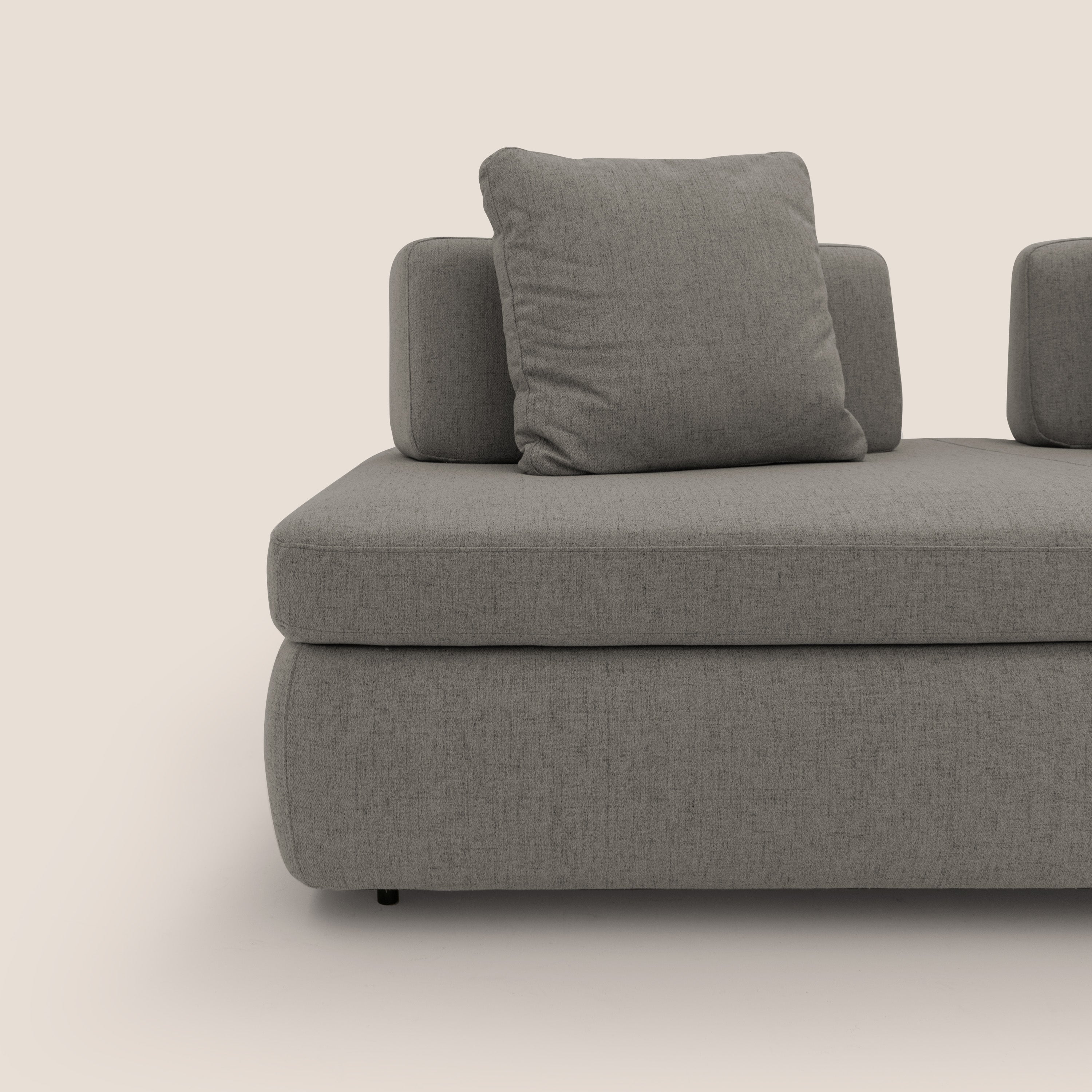 Gransasso Divano letto matrimoniale dal DESIGN innovativo in tessuto impermeabile T03 talpa - divani.store