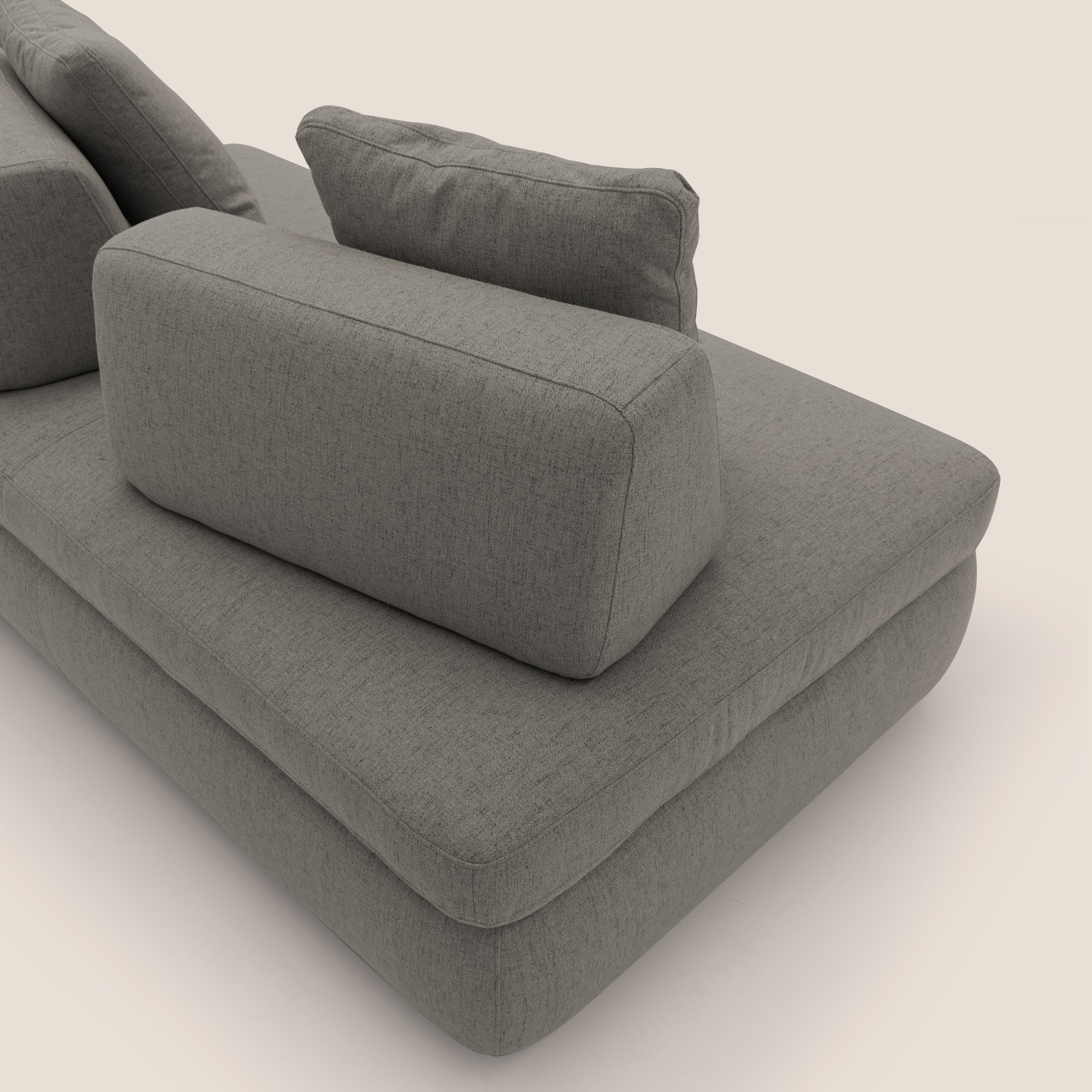 Gransasso Divano letto matrimoniale dal DESIGN innovativo in tessuto impermeabile T03 talpa - divani.store