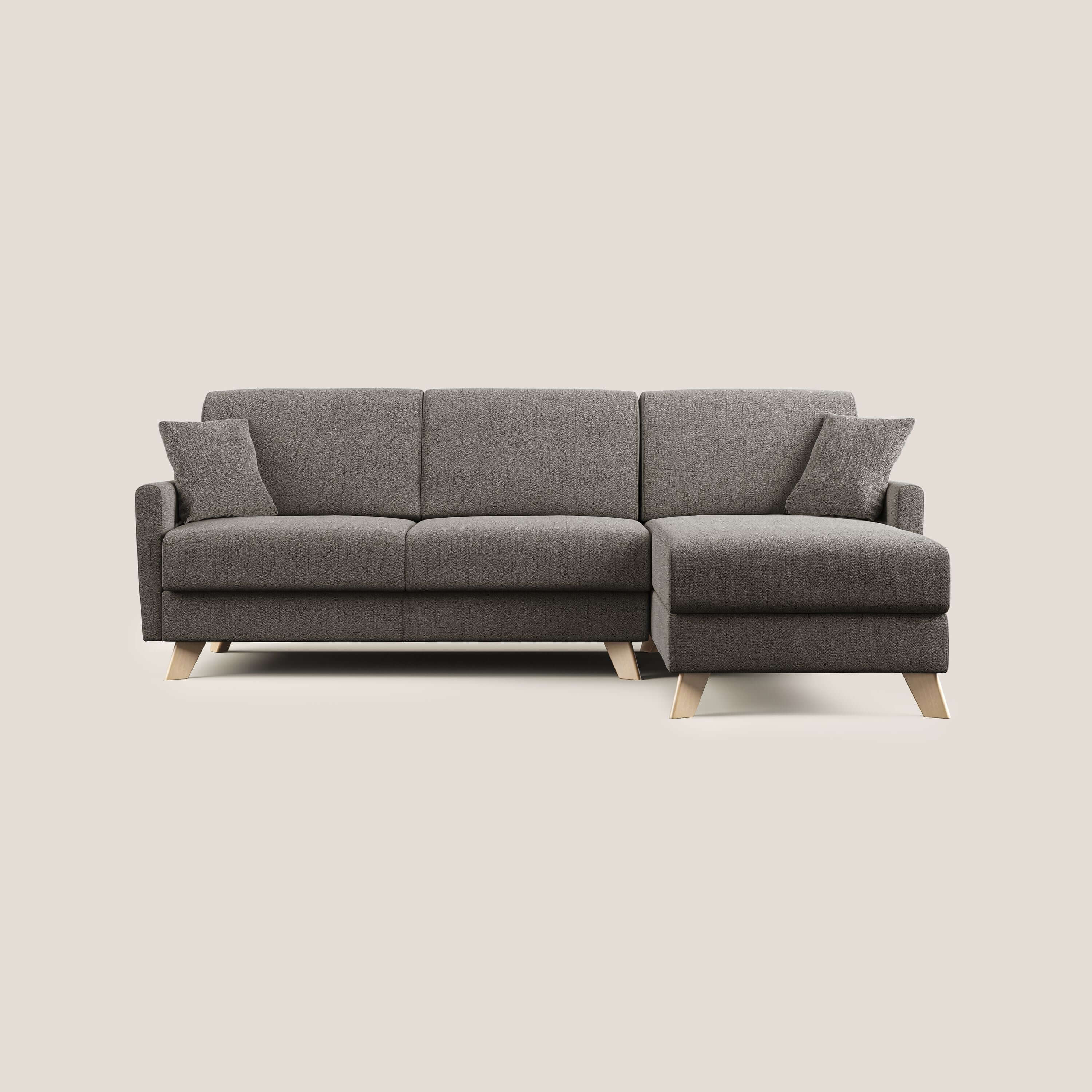 Edgar divano letto angolare in tessuto felis impermeabile T03 talpa - divani.store