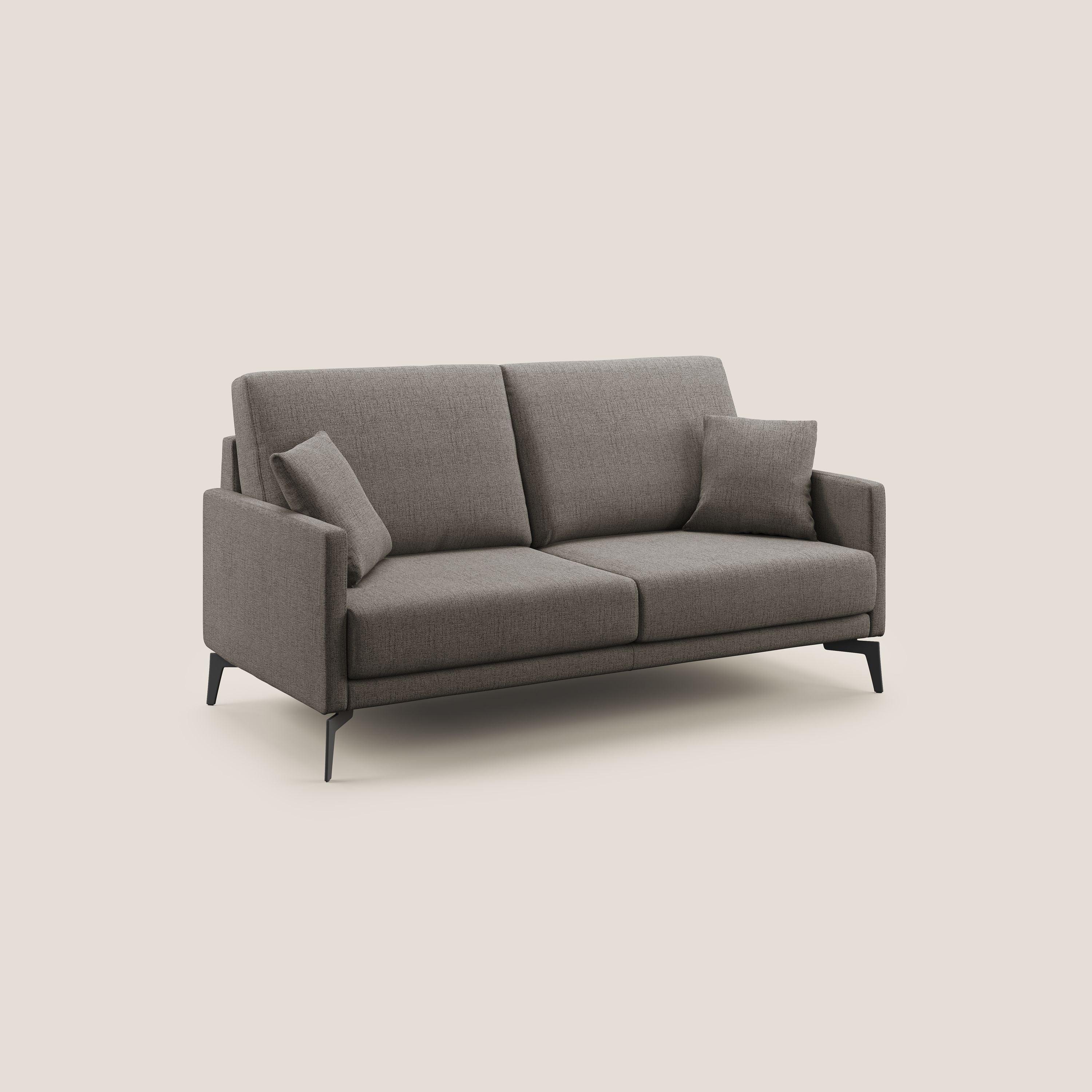Saturno divano moderno in tessuto morbido impermeabile T03 talpa - divani.store