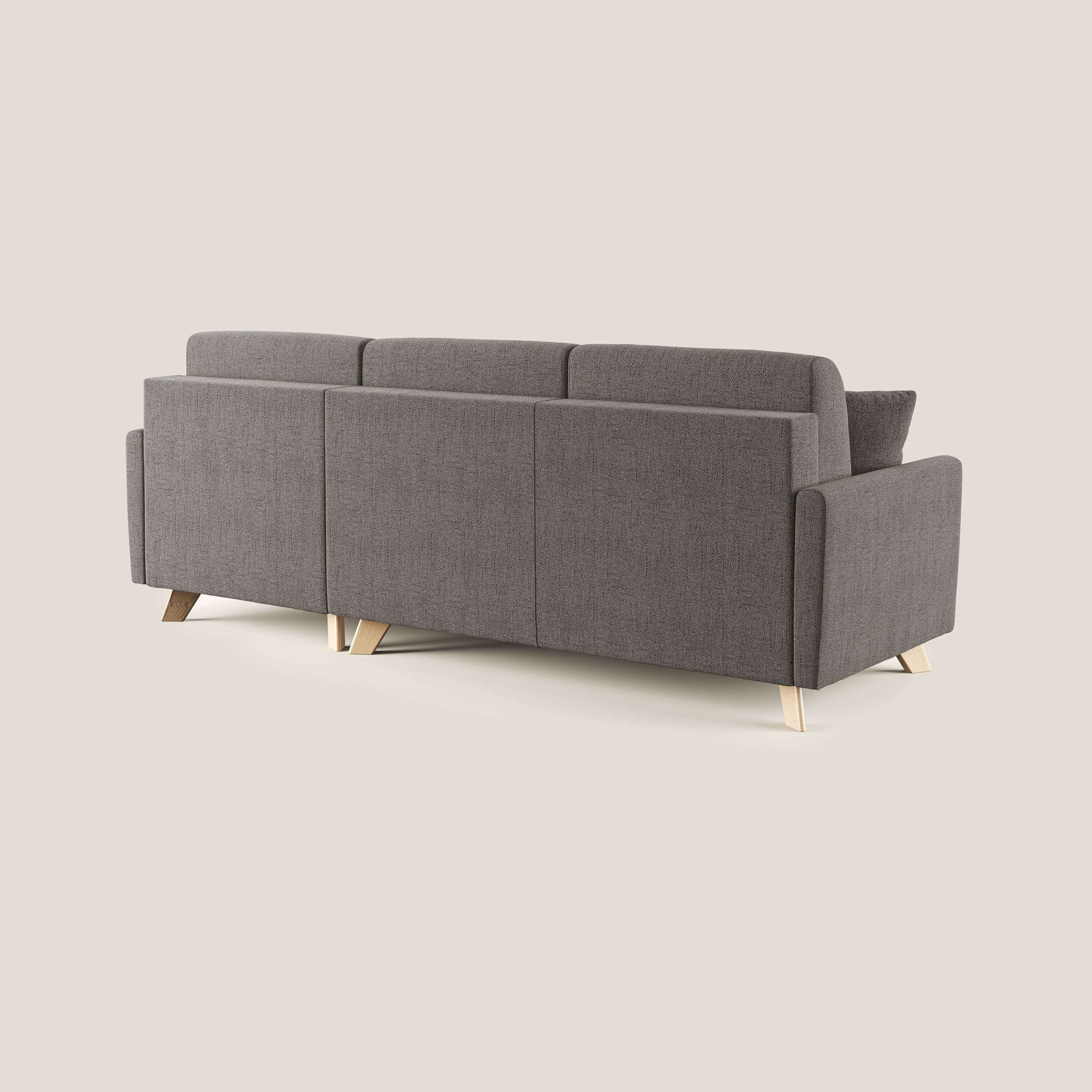 Edgar divano letto angolare in tessuto felis impermeabile T03 talpa - divani.store