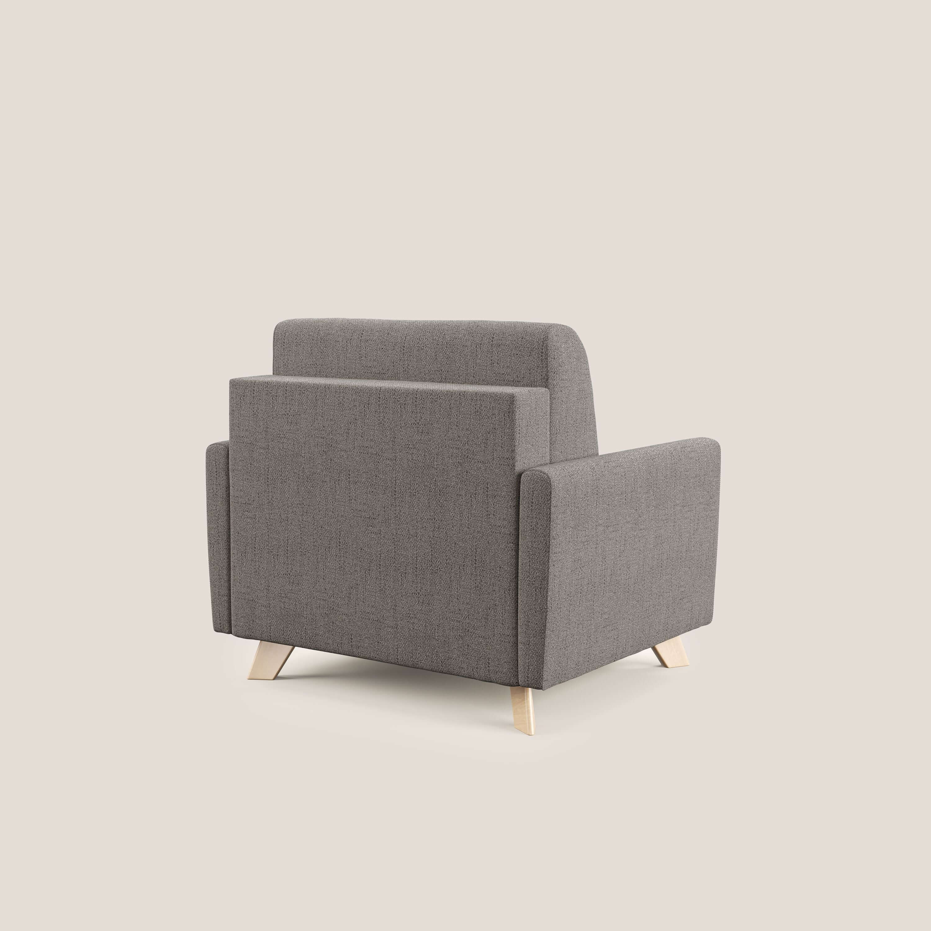 Edgar poltrona letto in tessuto felis impermeabile T03 talpa - divani.store