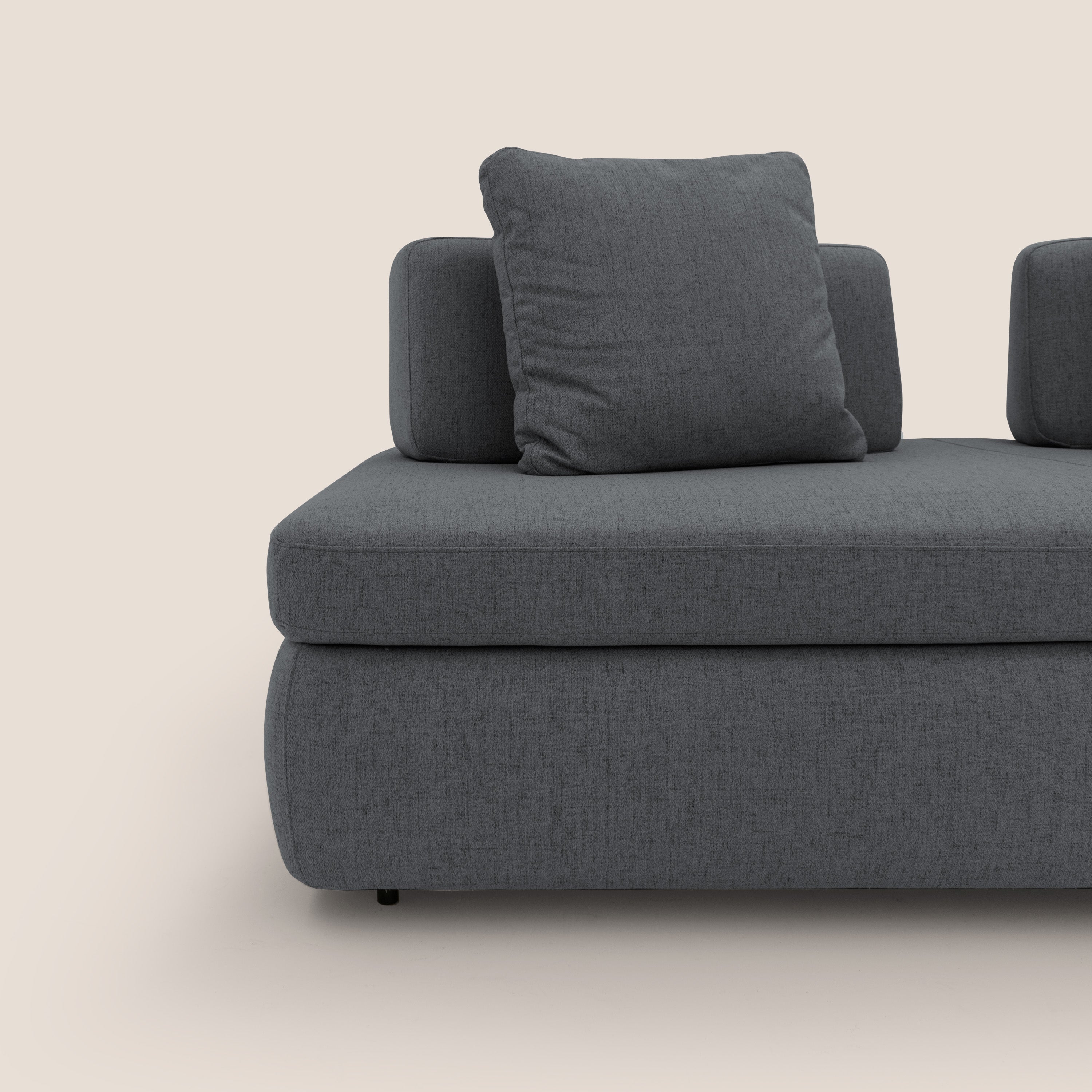 Gransasso Divano letto matrimoniale dal DESIGN innovativo in tessuto impermeabile T03 antracite - divani.store