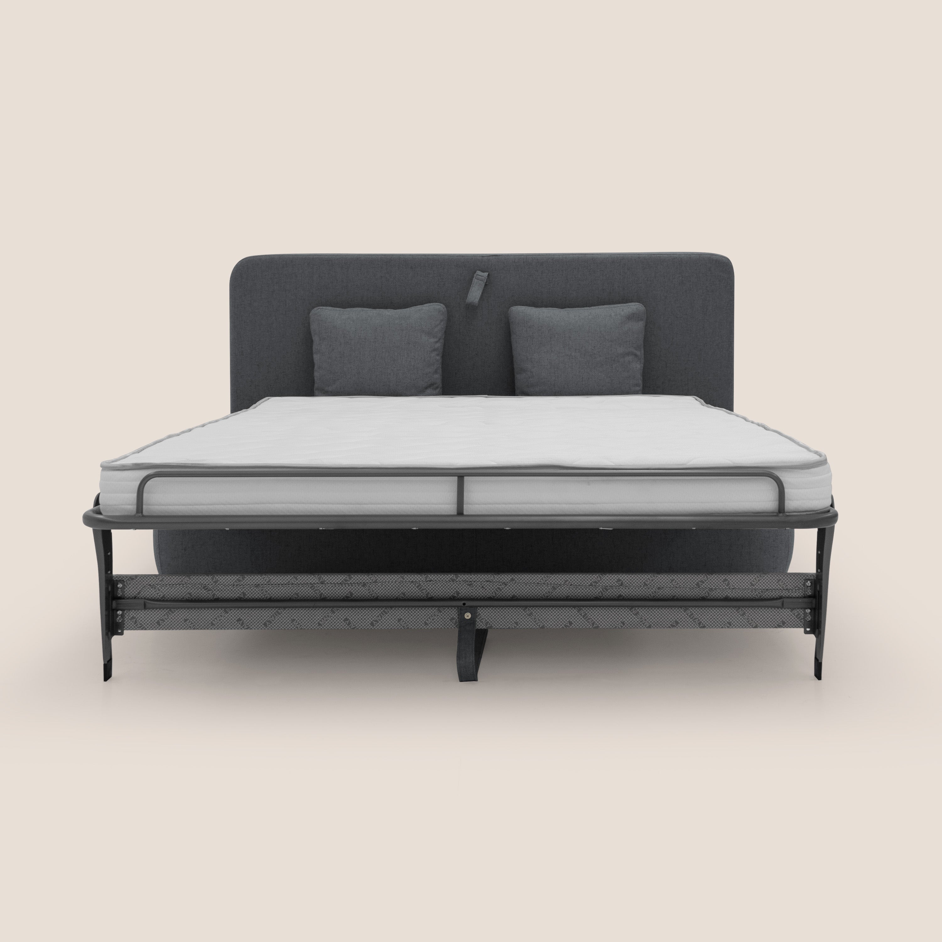 Gransasso Divano letto matrimoniale dal DESIGN innovativo in tessuto impermeabile T03 antracite - divani.store