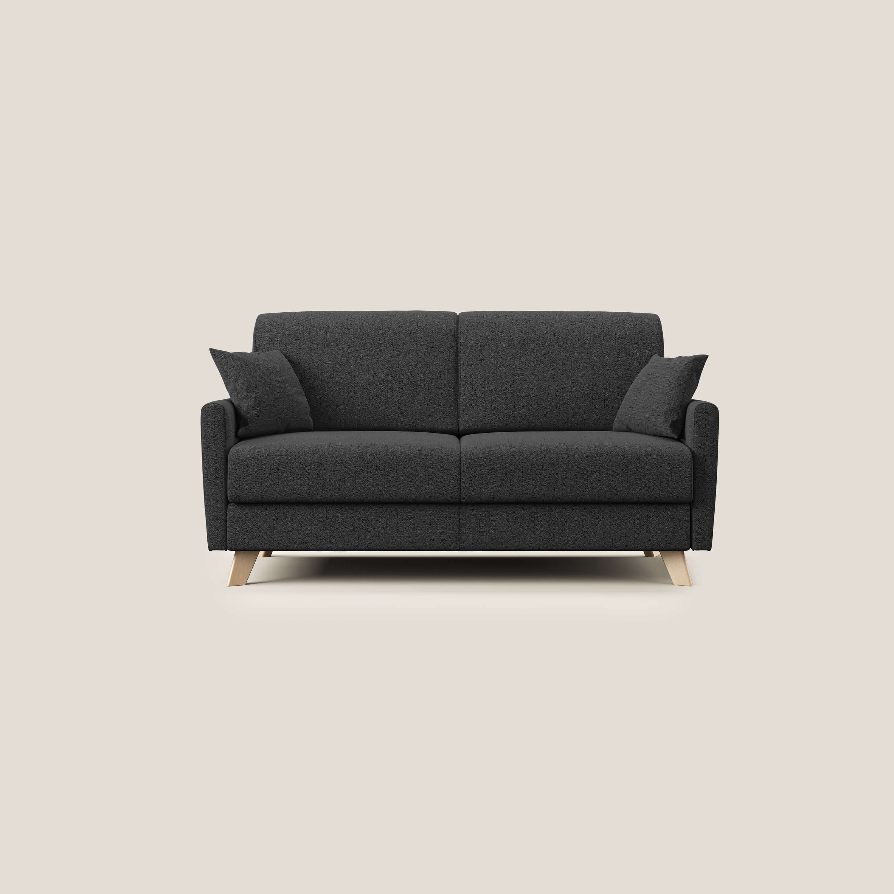 Edgar divano letto matrimoniale in tessuto felis impermeabile T03 antracite - divani.store