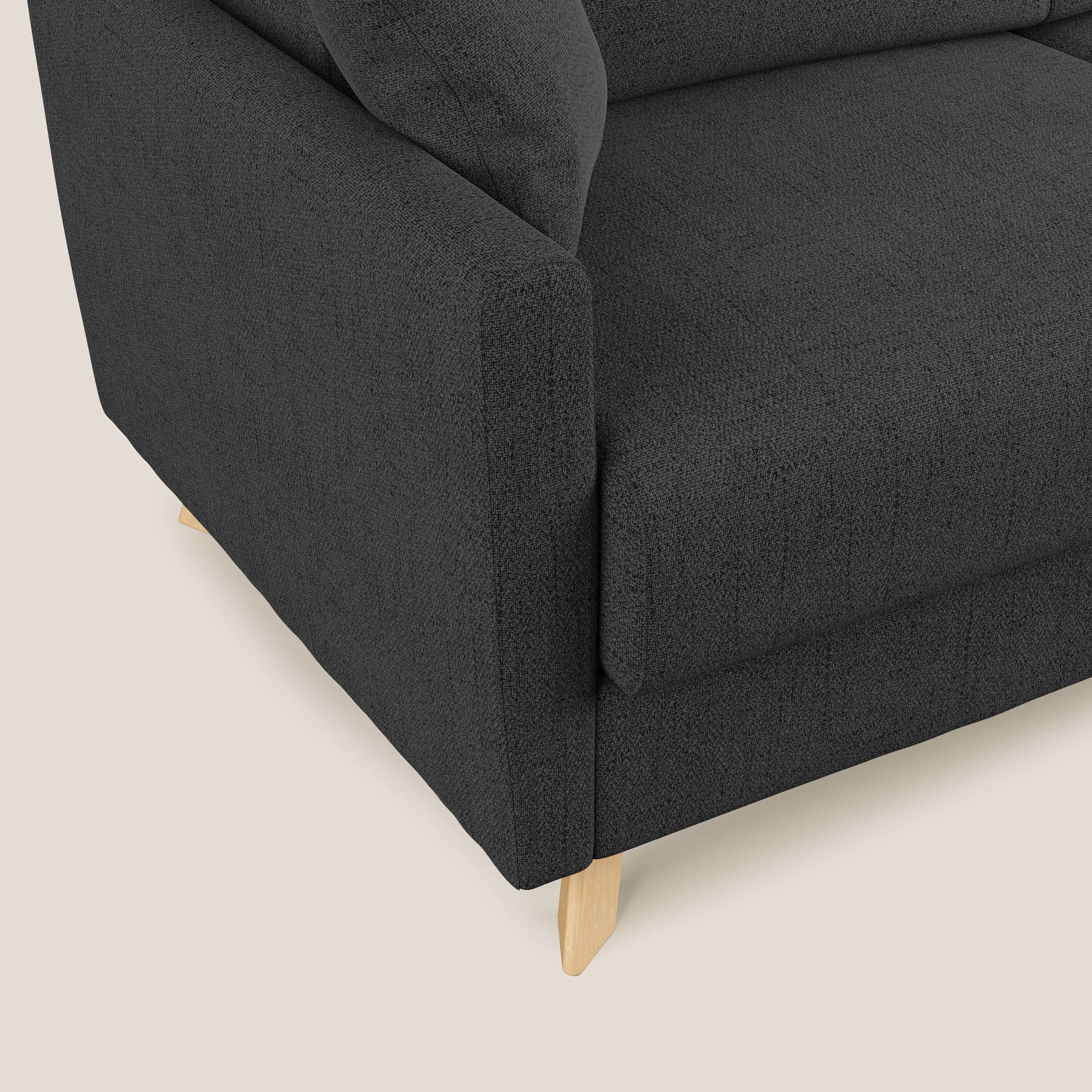 Edgar divano letto matrimoniale in tessuto felis impermeabile T03 antracite - divani.store