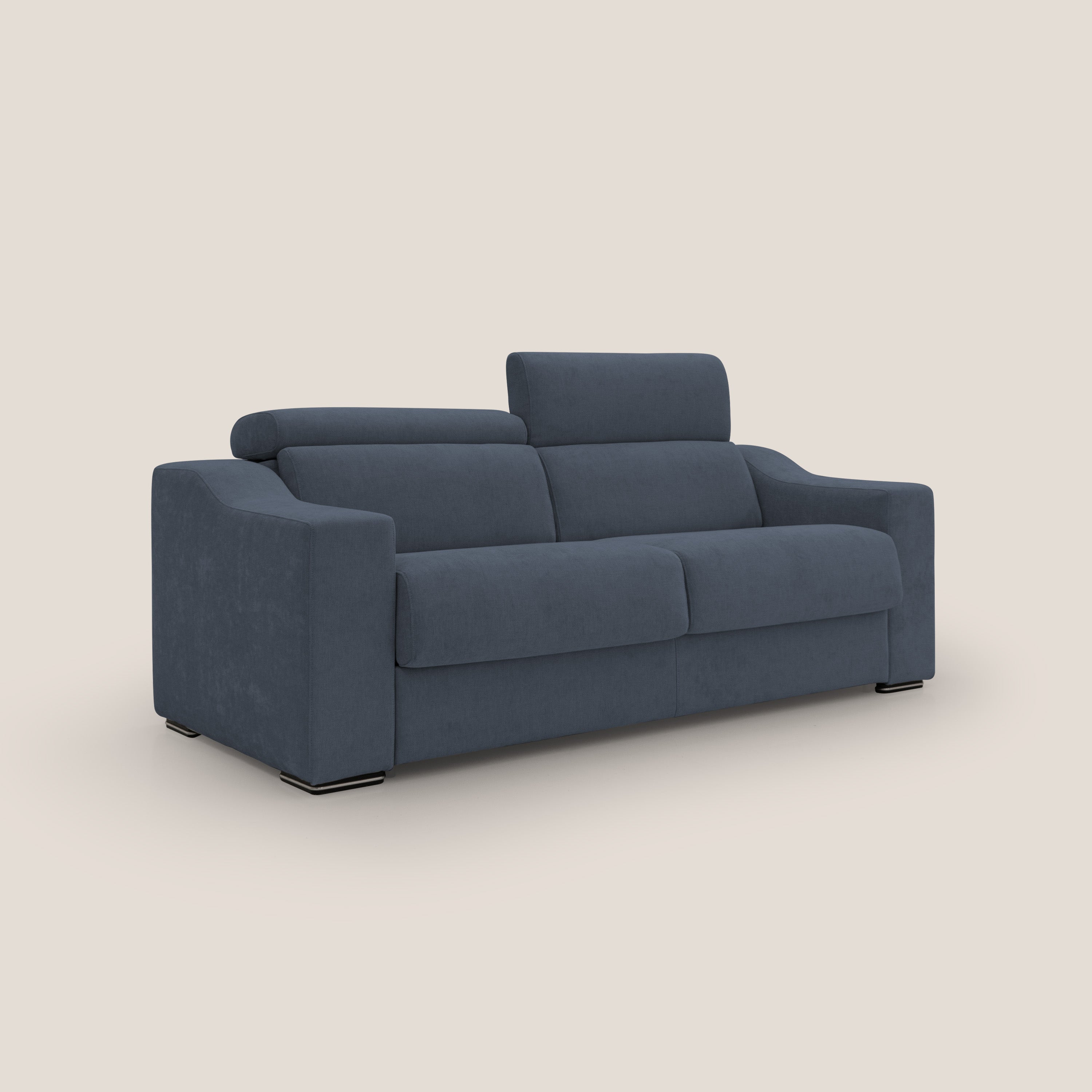 Bomber divano letto matrimoniale con poggiatesta in tessuto impermeabile T14 - divani.store