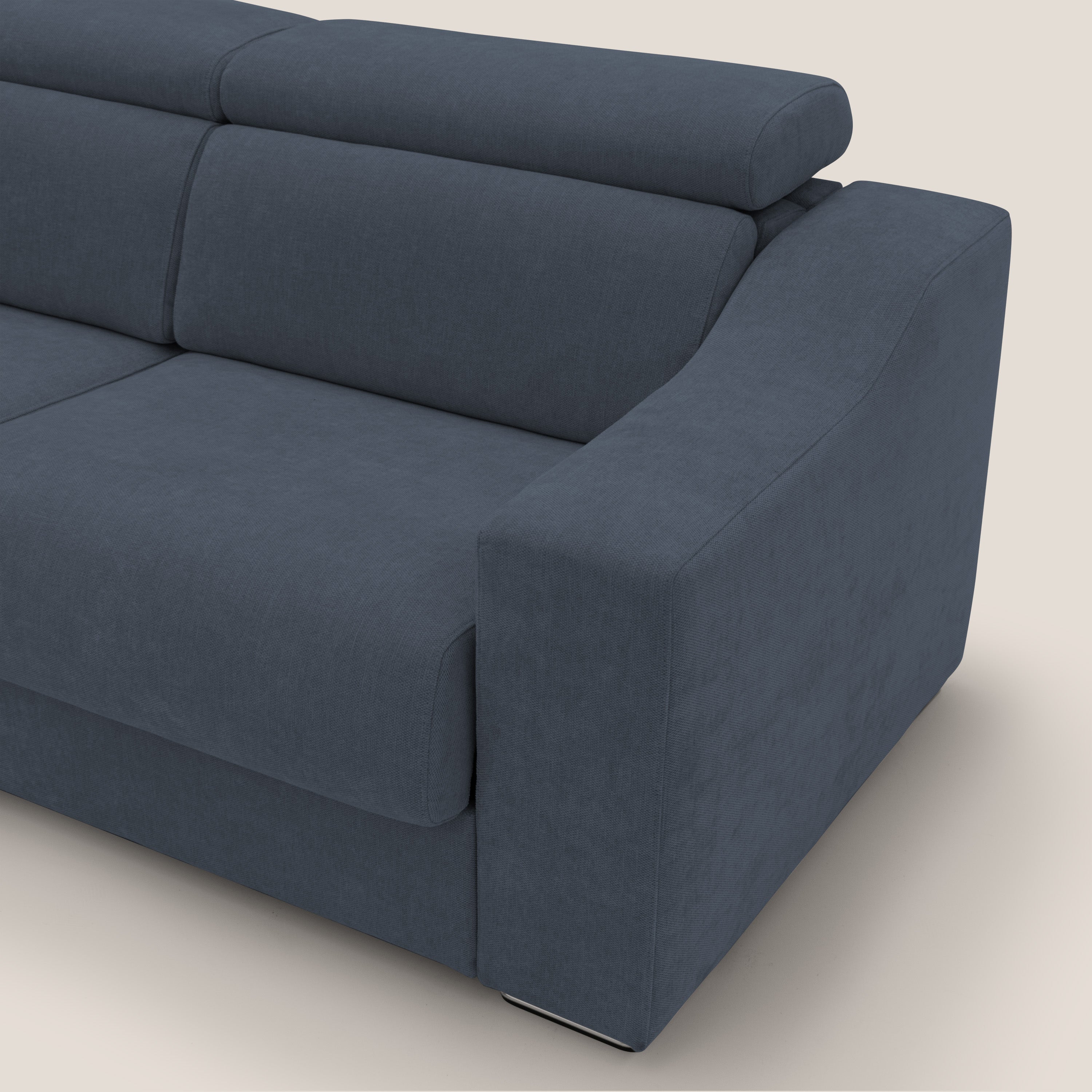 Bomber divano letto matrimoniale con poggiatesta in tessuto impermeabile T14 - divani.store