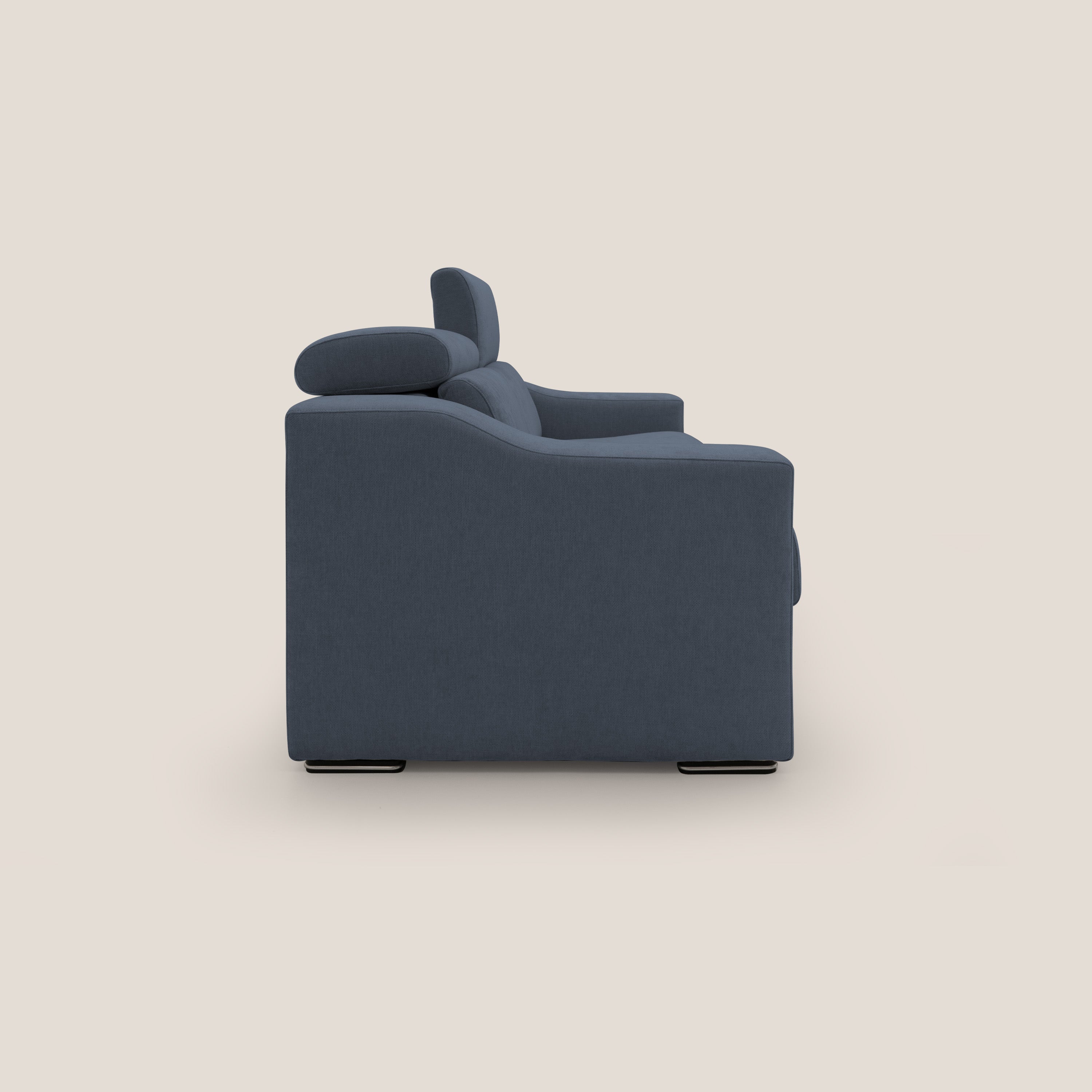 Bomber divano letto matrimoniale con poggiatesta in tessuto impermeabile T14 - divani.store
