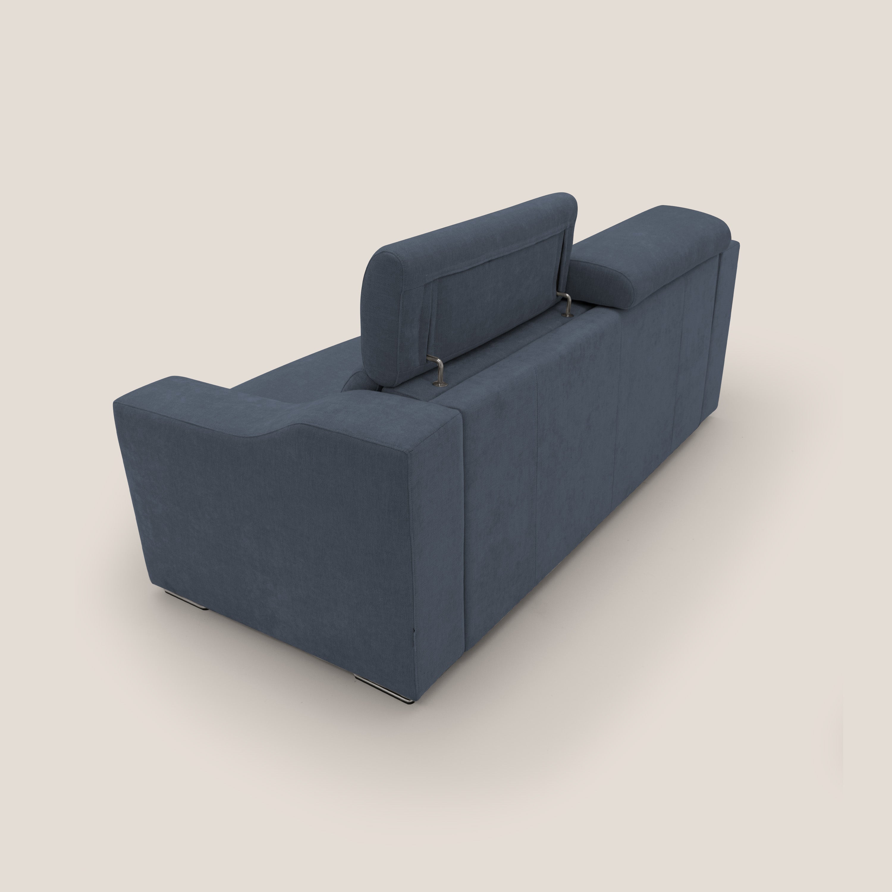Bomber divano letto matrimoniale con poggiatesta in tessuto impermeabile T14 - divani.store
