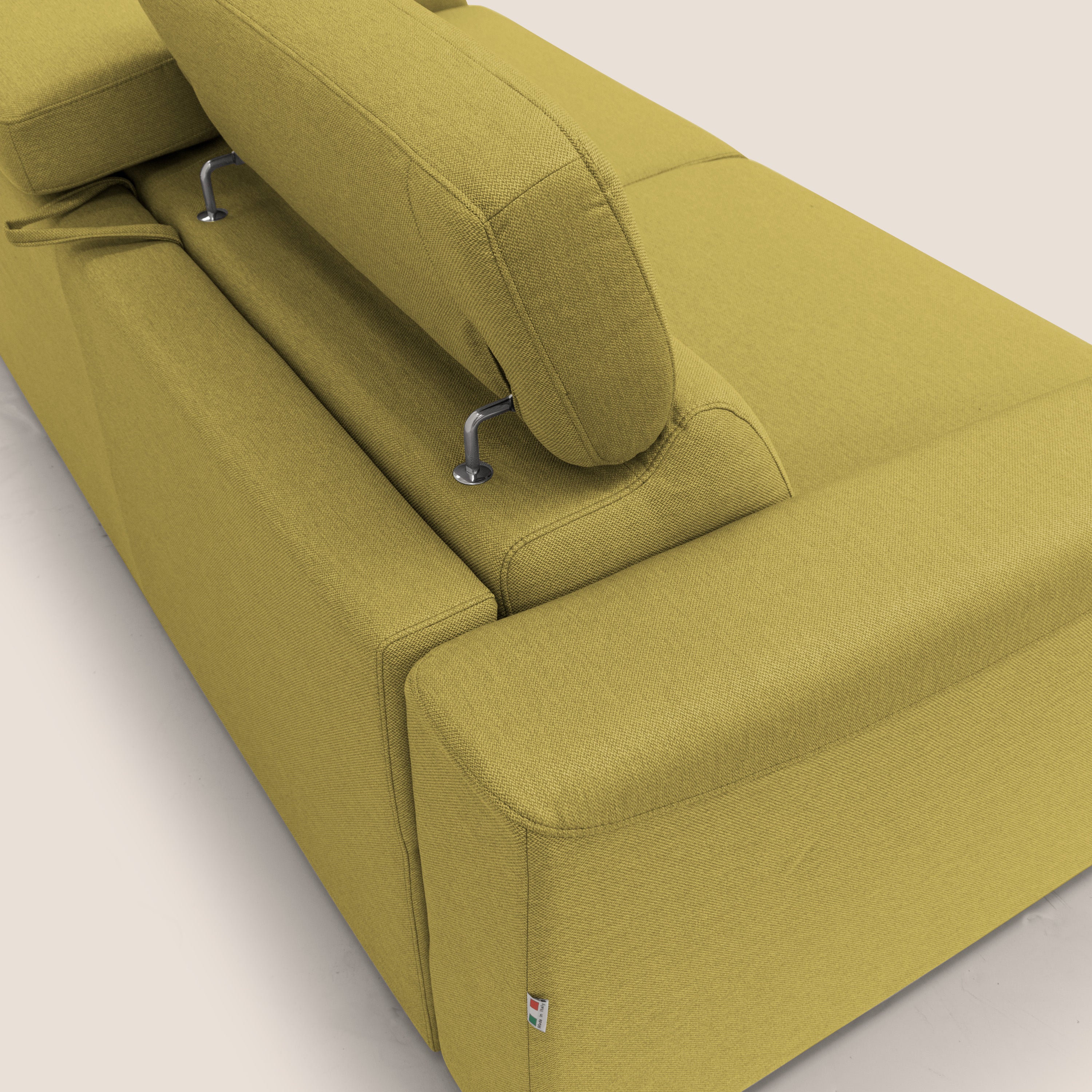 Poseidon canapé lit convertible + RELAX électrique en tissu imperméable détachable T05 jaune