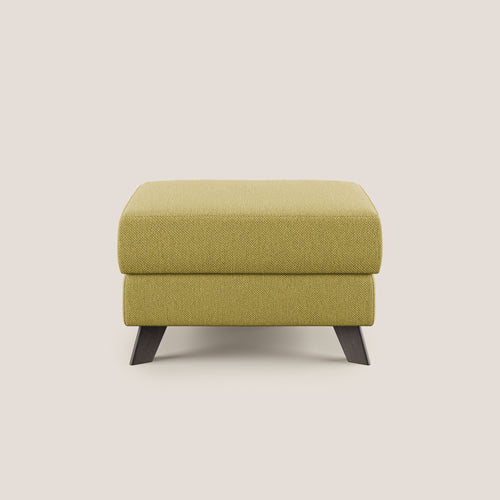 Moon Pouf contenitore e piedini alti in tessuto smacchiabile con acqua T05 giallo - divani.store