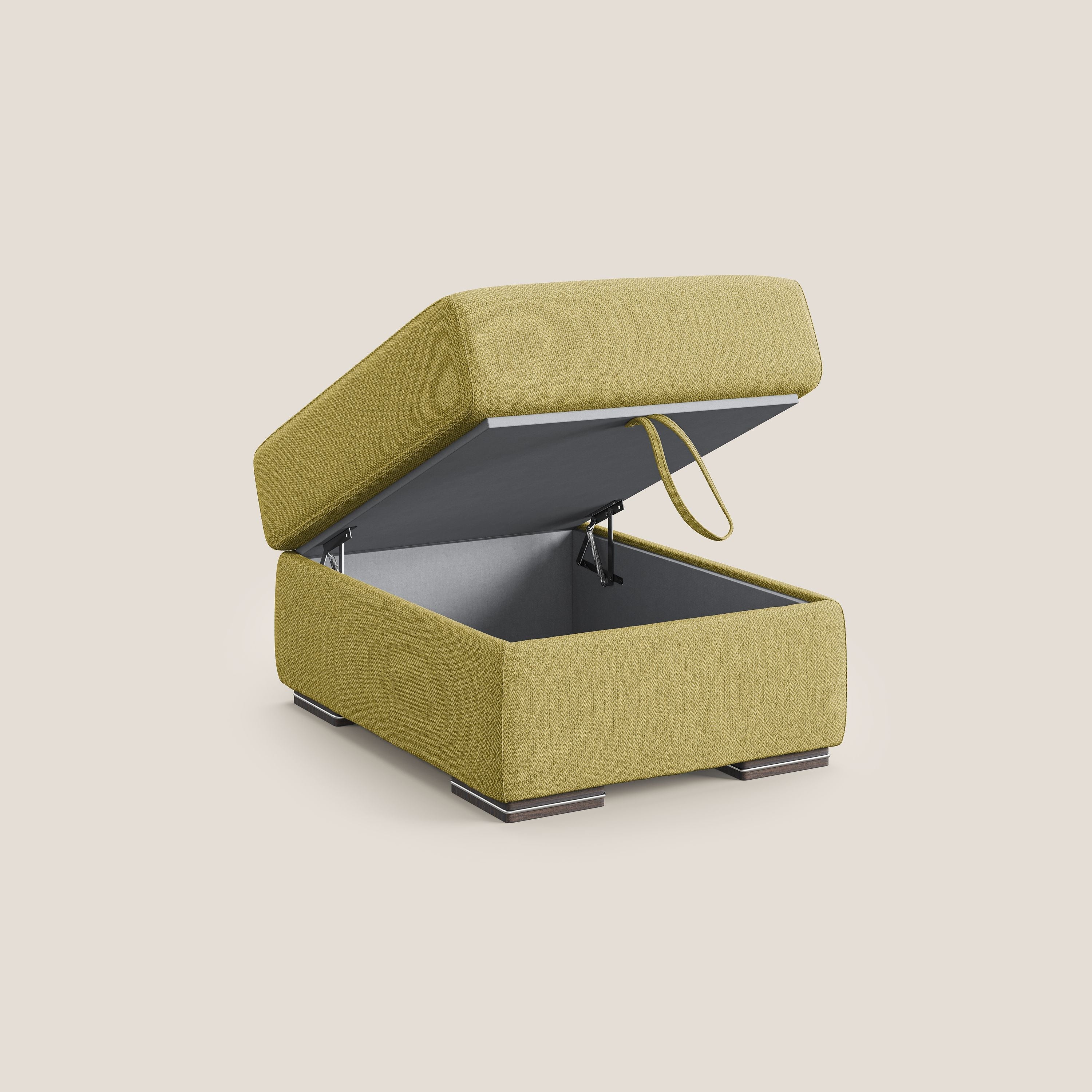Sun pouf apribile contenitore in tessuto smacchiabile ad acqua T05 giallo - divani.store