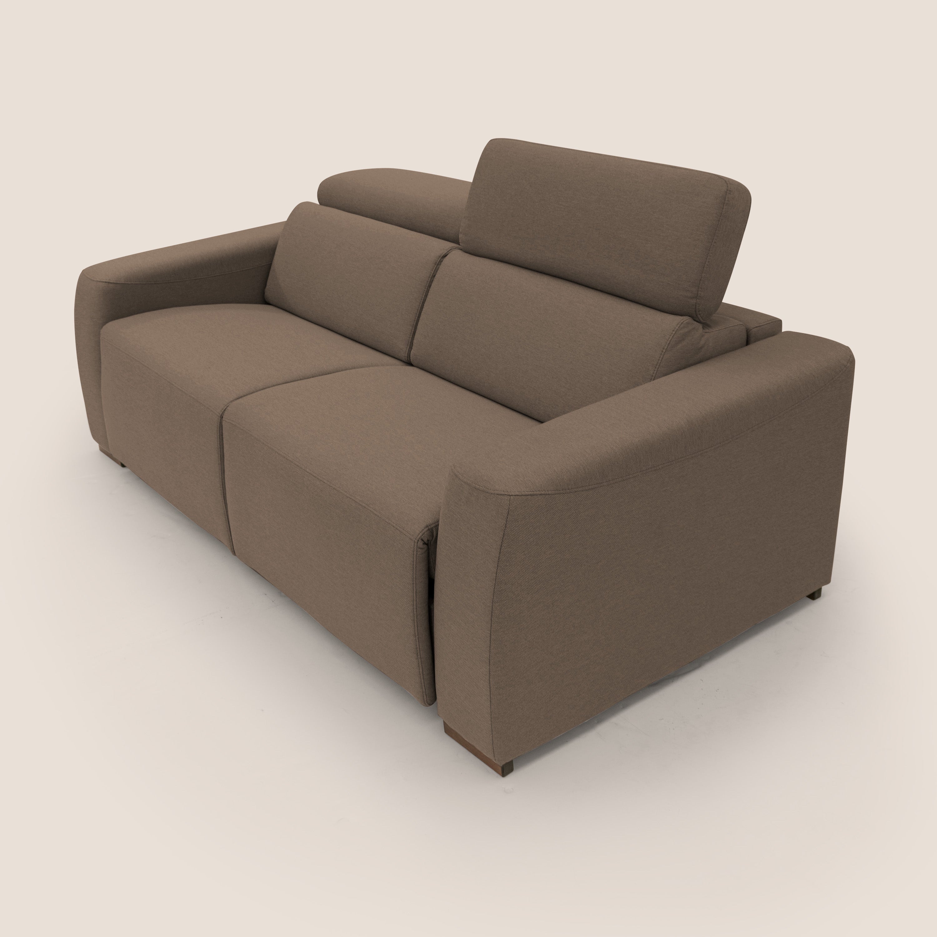 Poseidon canapé lit convertible + RELAX électrique en tissu imperméable détachable T05 marron