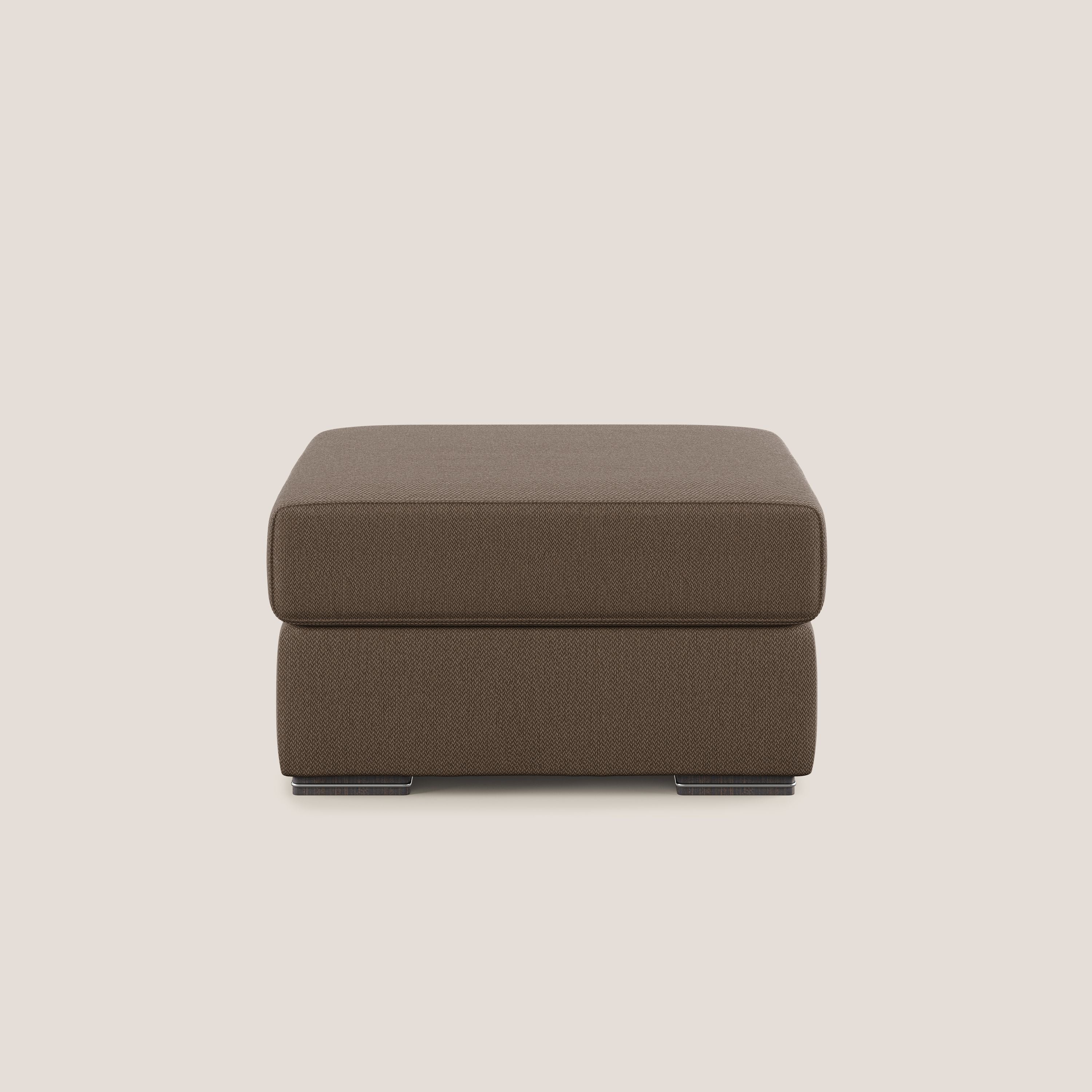 Sun pouf apribile contenitore in tessuto smacchiabile ad acqua T05 marrone - divani.store