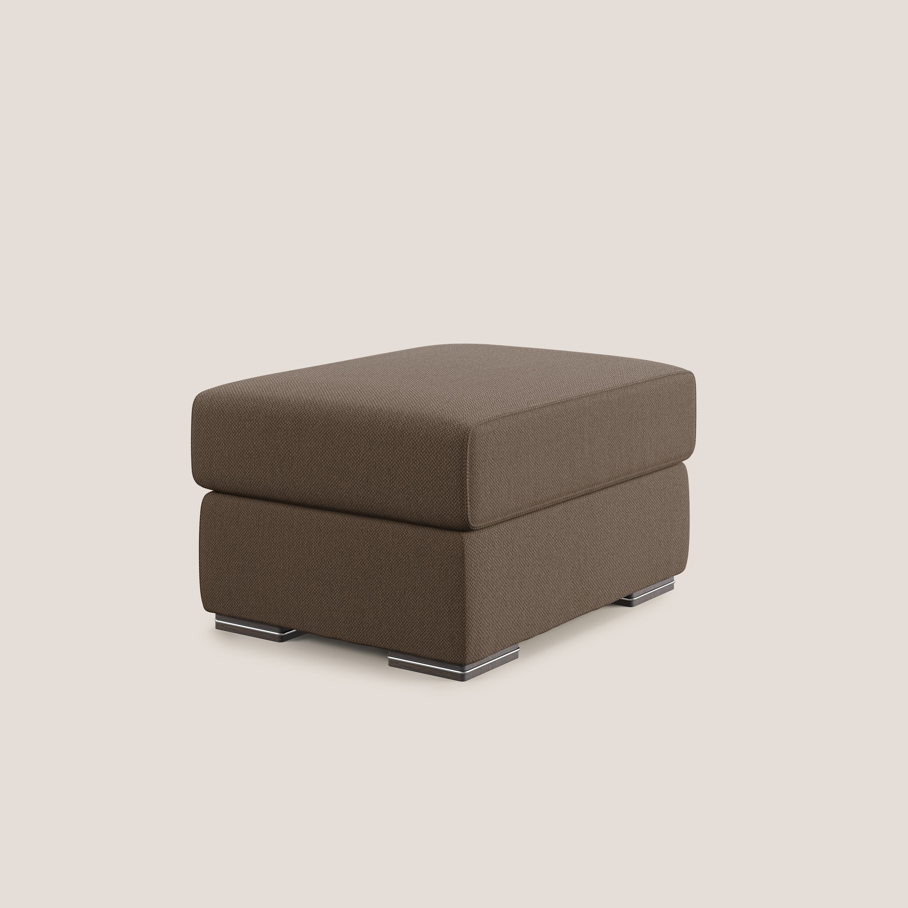 Sun pouf apribile contenitore in tessuto smacchiabile ad acqua T05 marrone - divani.store