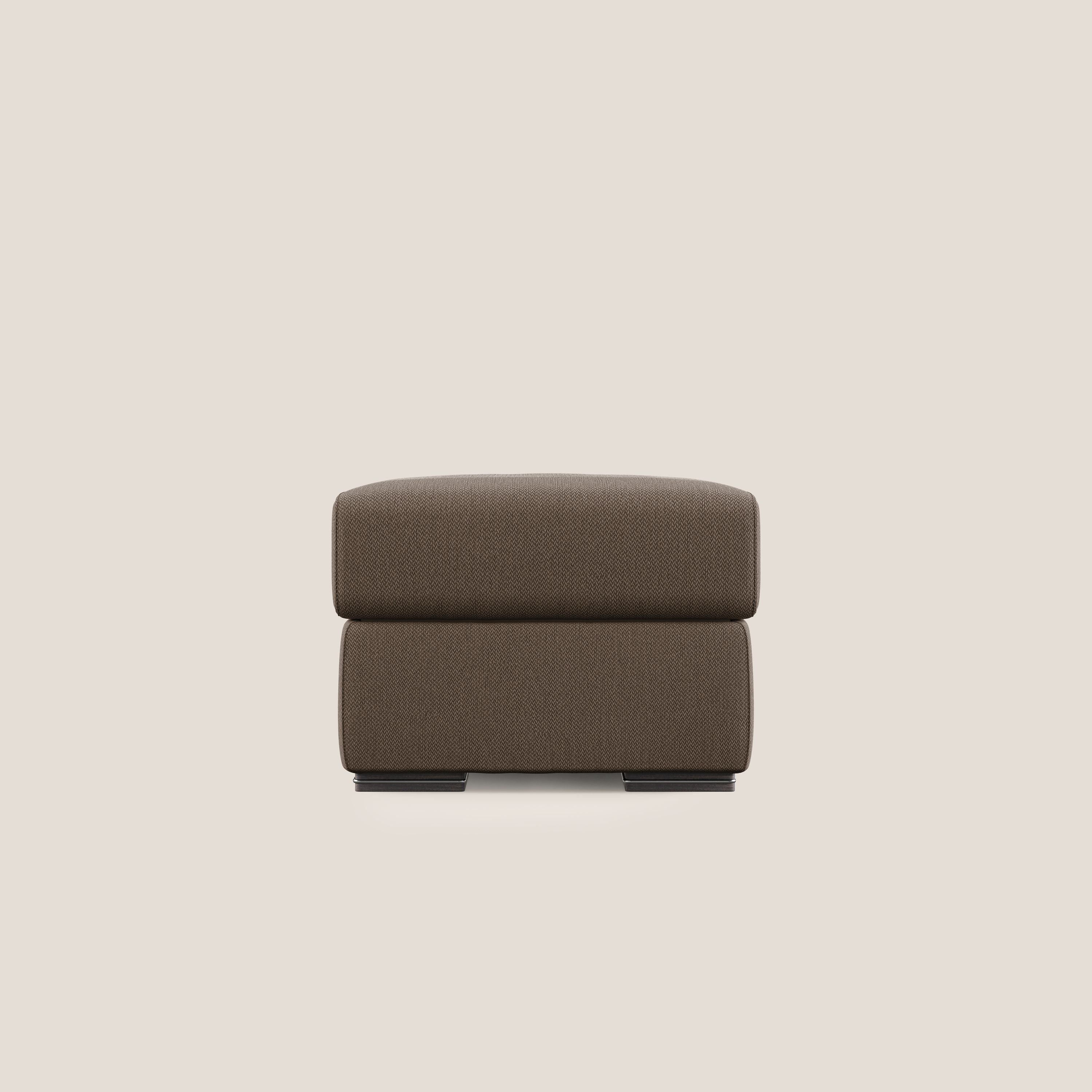 Sun pouf apribile contenitore in tessuto smacchiabile ad acqua T05 marrone - divani.store