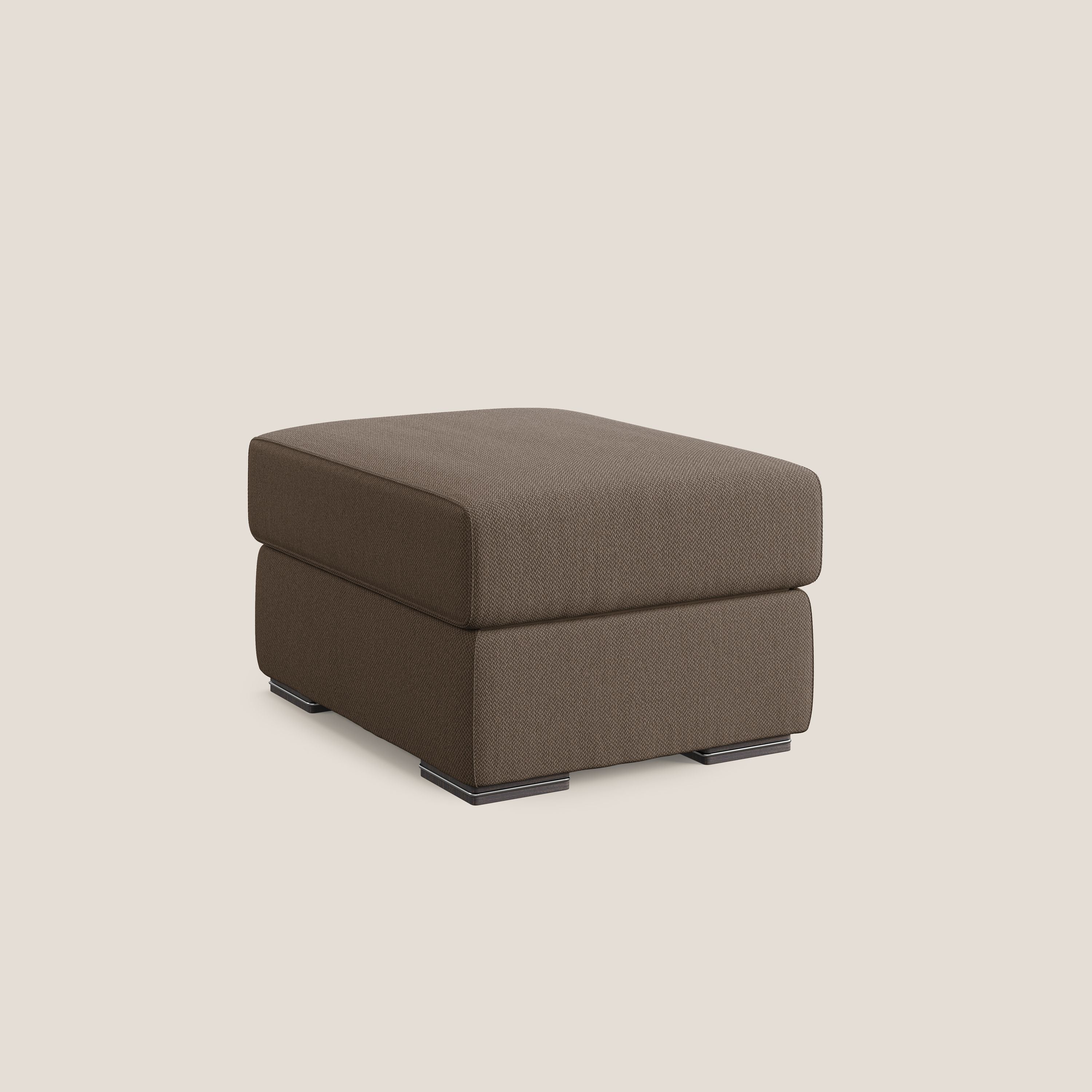 Sun pouf apribile contenitore in tessuto smacchiabile ad acqua T05 marrone - divani.store