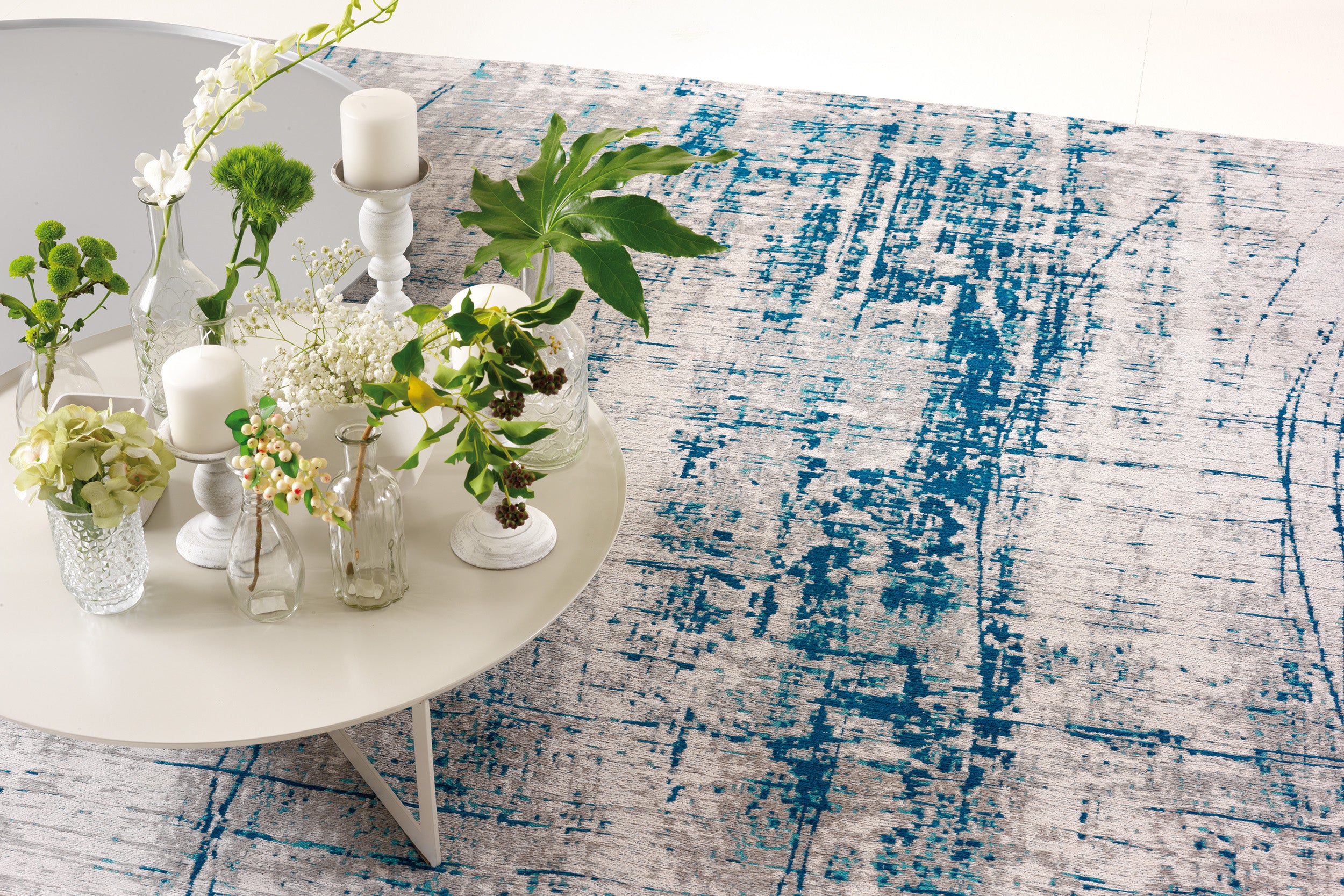 Raggio-di-luna tappeto a fantasia astratta in cotone - divani.store