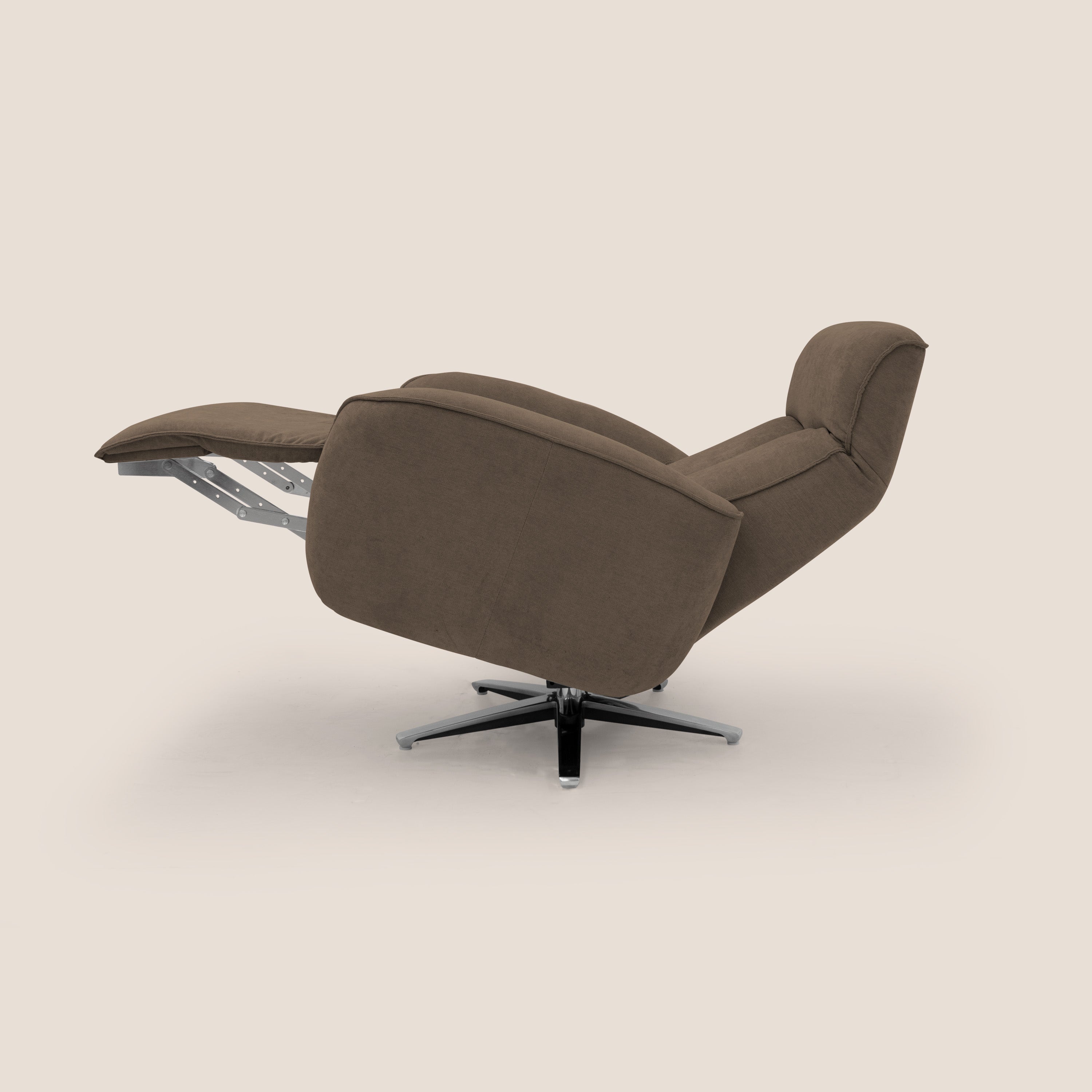 EVA Poltroncina RELAX in morbido tessuto impermeabile T02 marrone - divani.store
