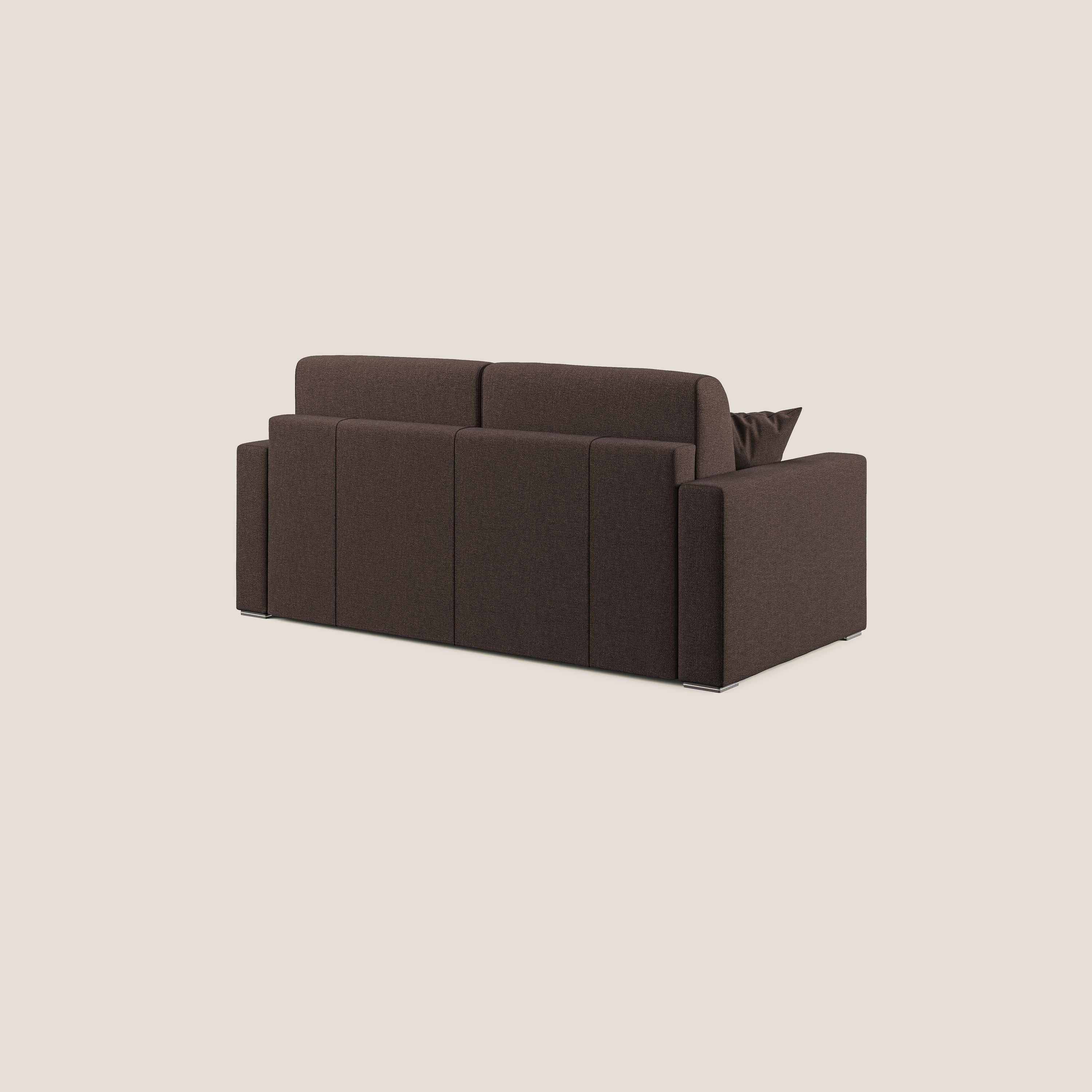 Best Divano letto matrimoniale in tessuto smacchiabile QuickClean T08 marrone - divani.store