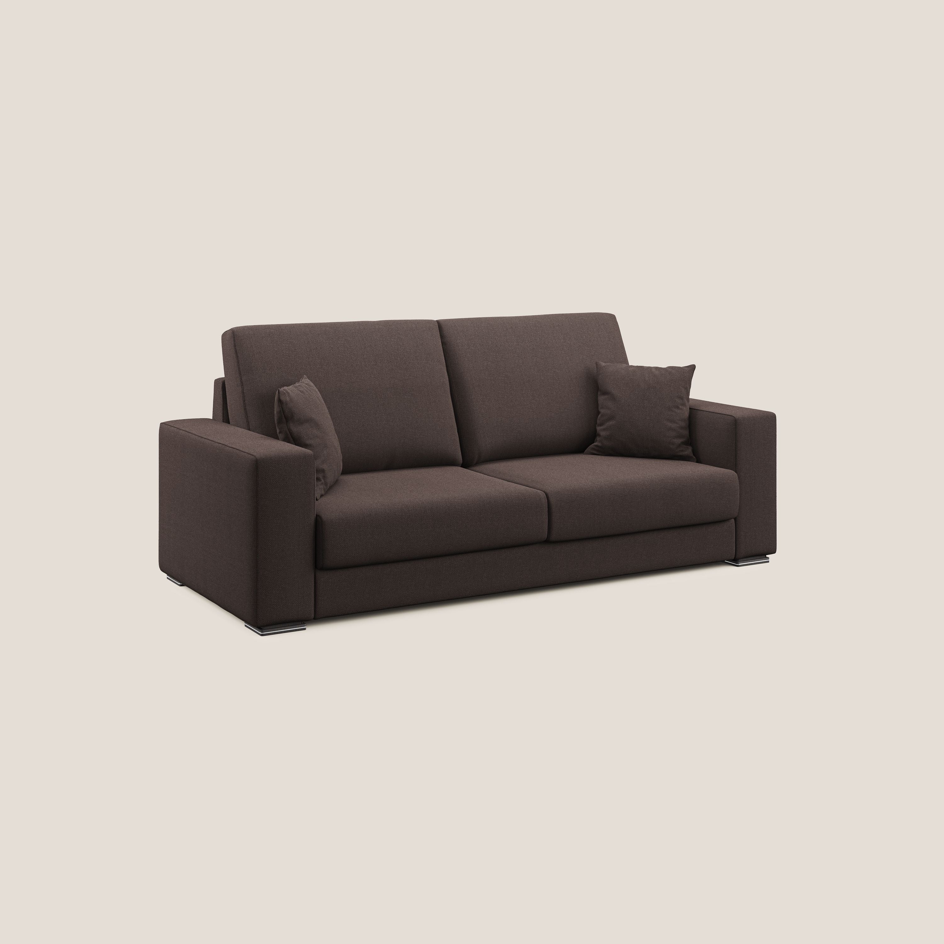 Marte divano in tessuto smacchiabile impermeabile T08 marrone - divani.store