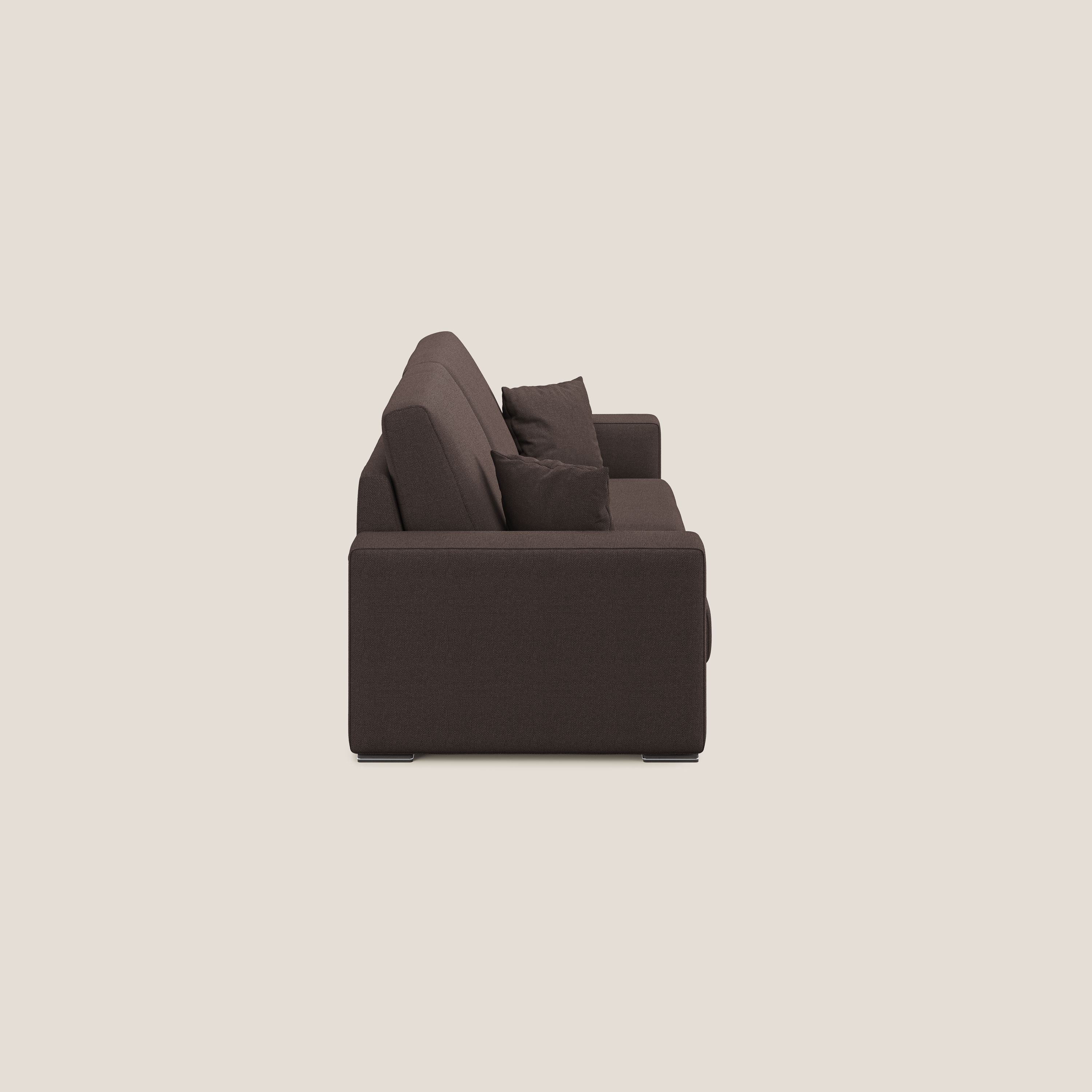 Marte divano in tessuto smacchiabile impermeabile T08 marrone - divani.store