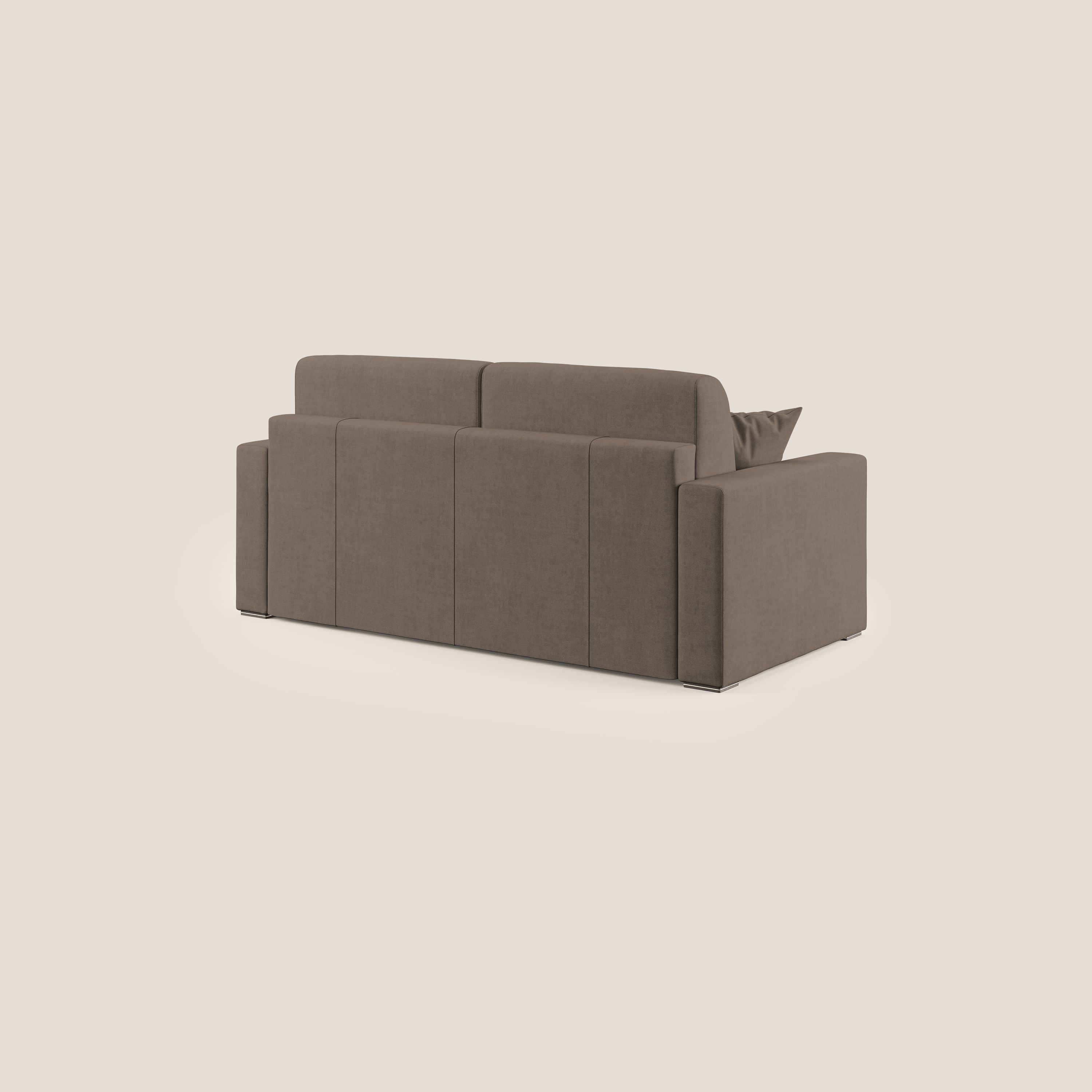 Best Divano letto matrimoniale in tessuto impermeabile T02 marrone - divani.store