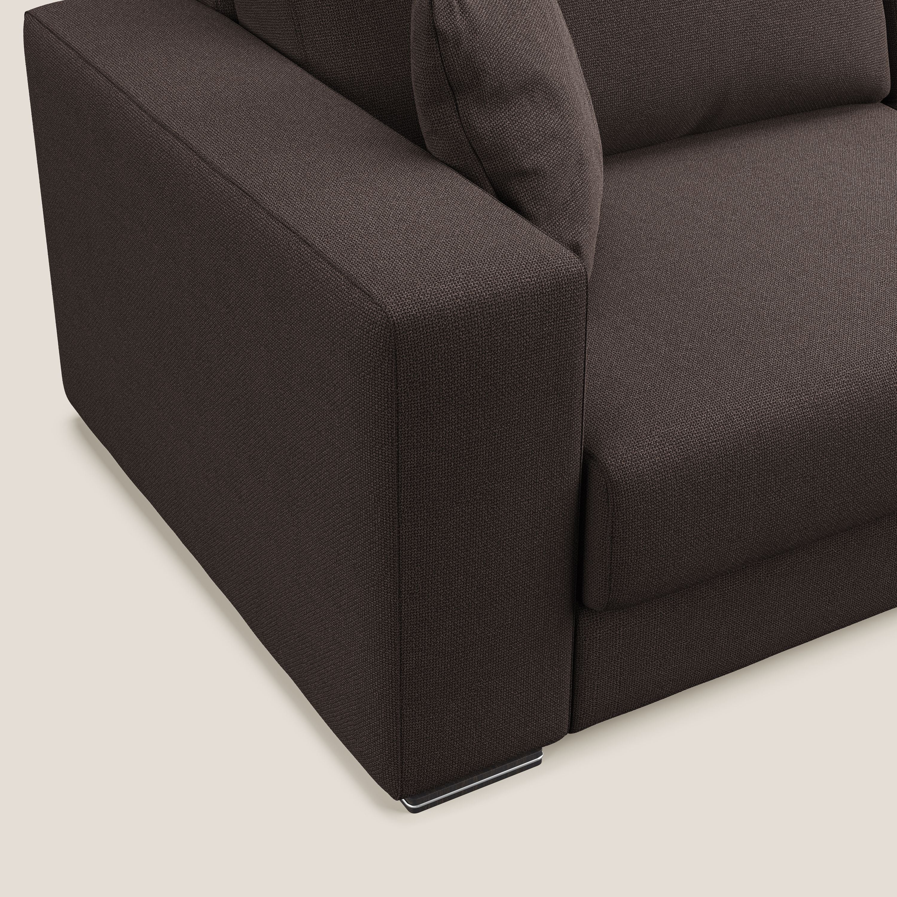 Marte divano in tessuto smacchiabile impermeabile T08 marrone - divani.store