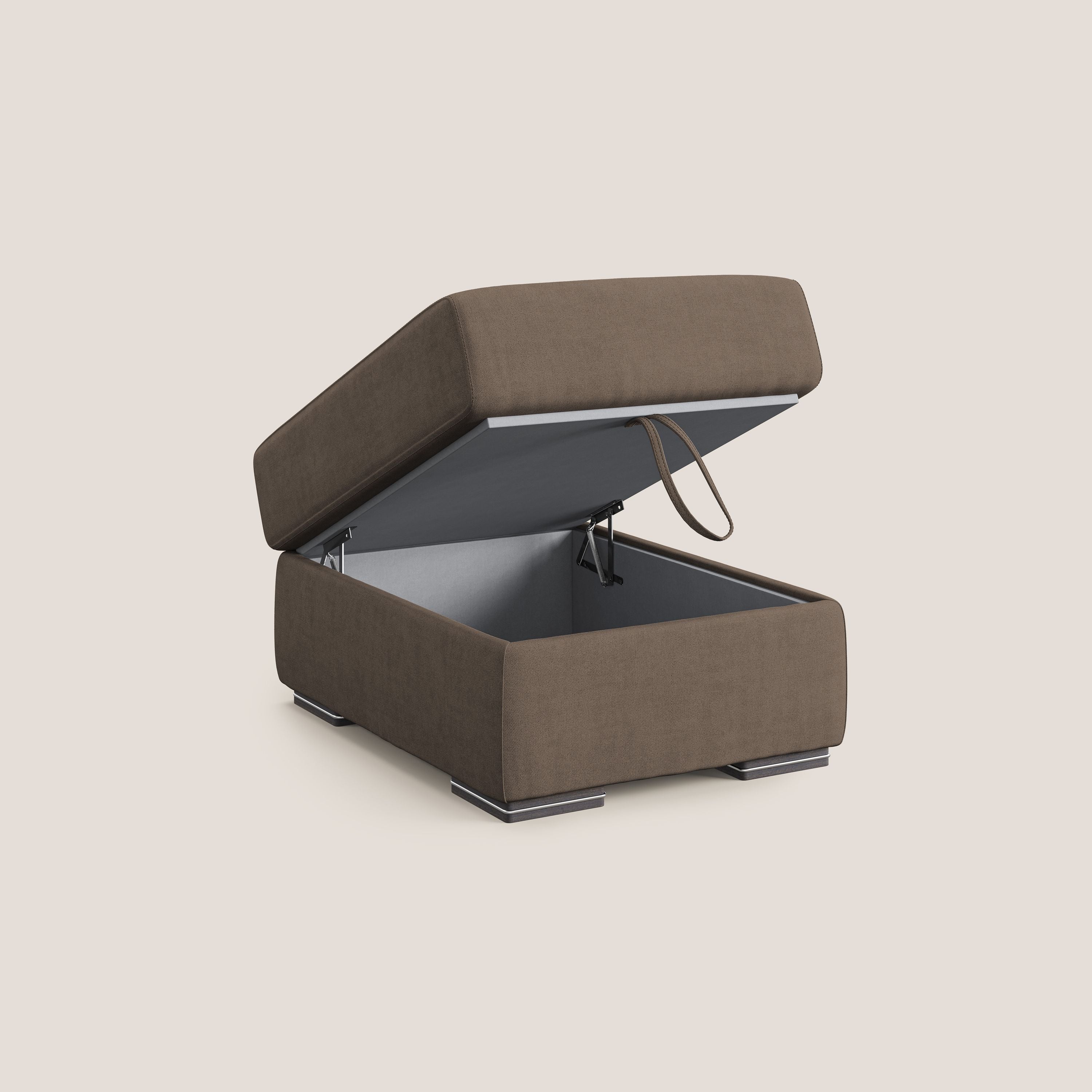 Sun pouf apribile contenitore in tessuto impermeabile T02 marrone - divani.store