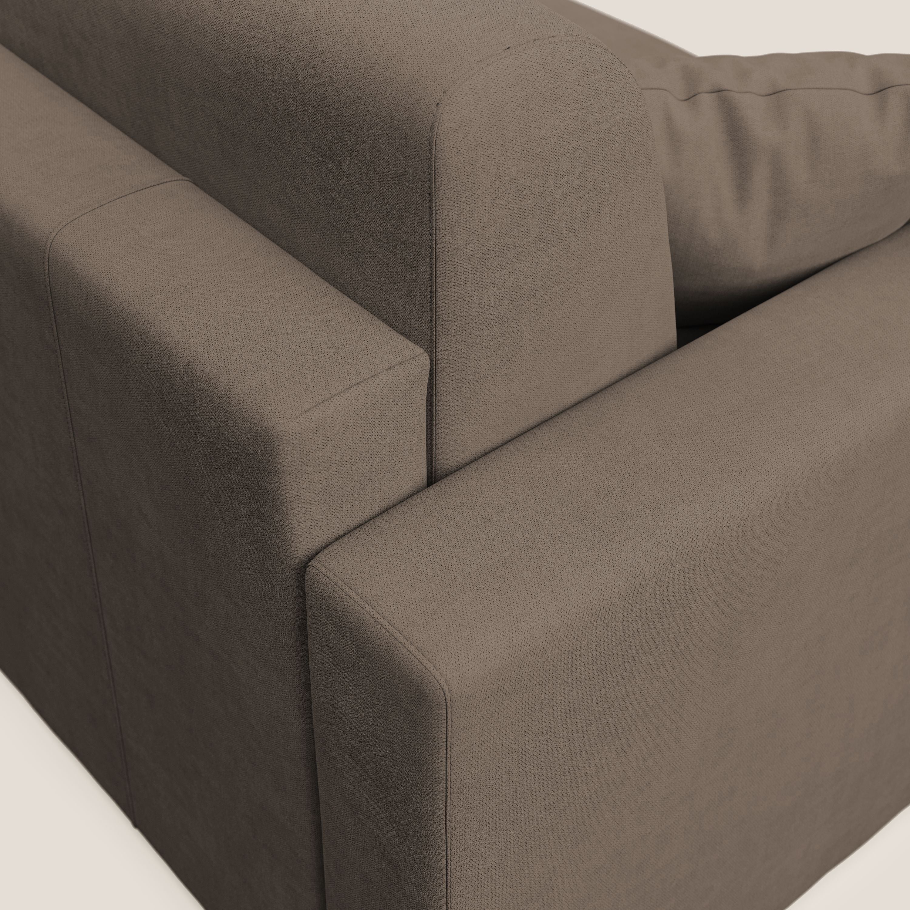 Best Divano letto matrimoniale in tessuto impermeabile T02 marrone - divani.store
