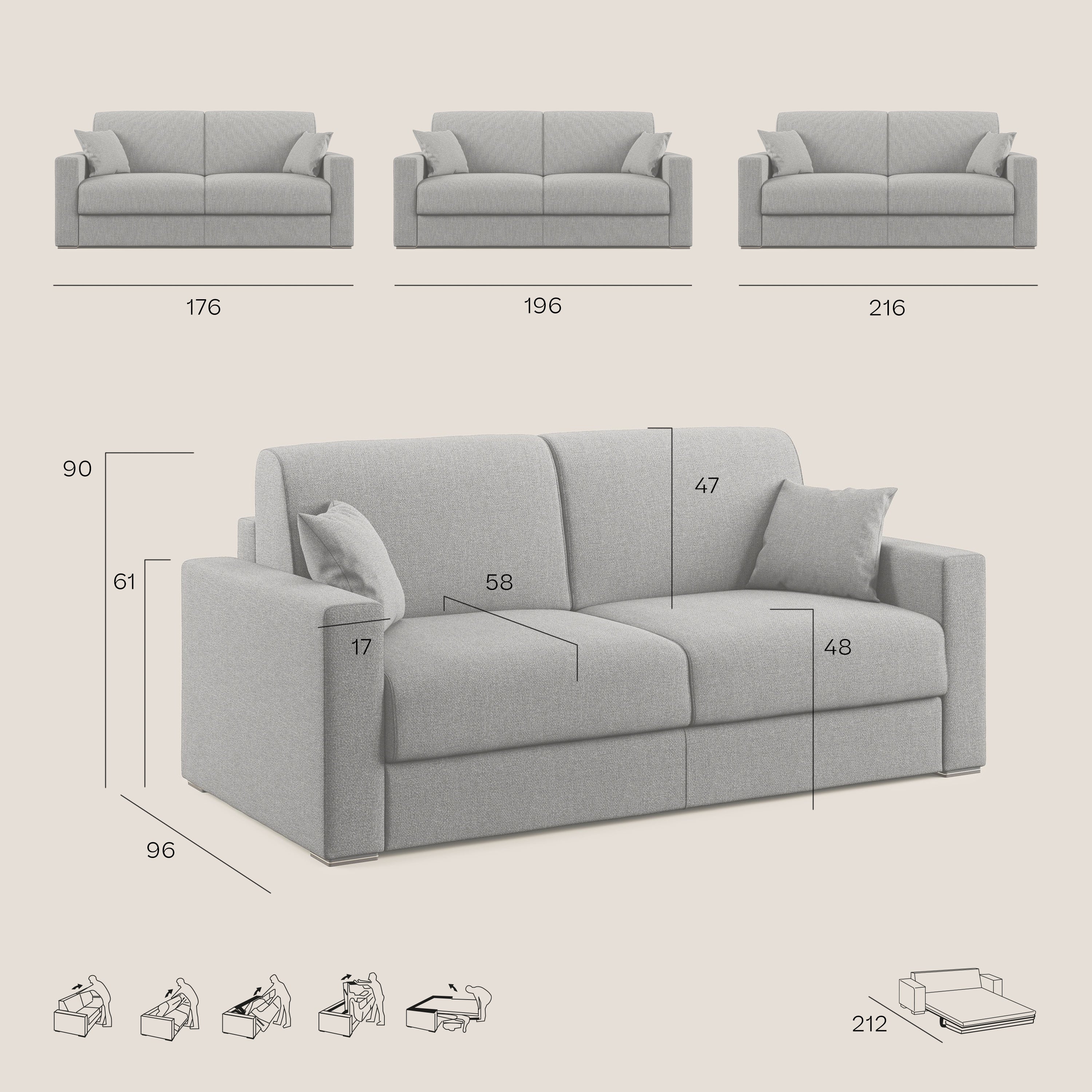 Best Divano letto matrimoniale in tessuto impermeabile T02 marrone - divani.store