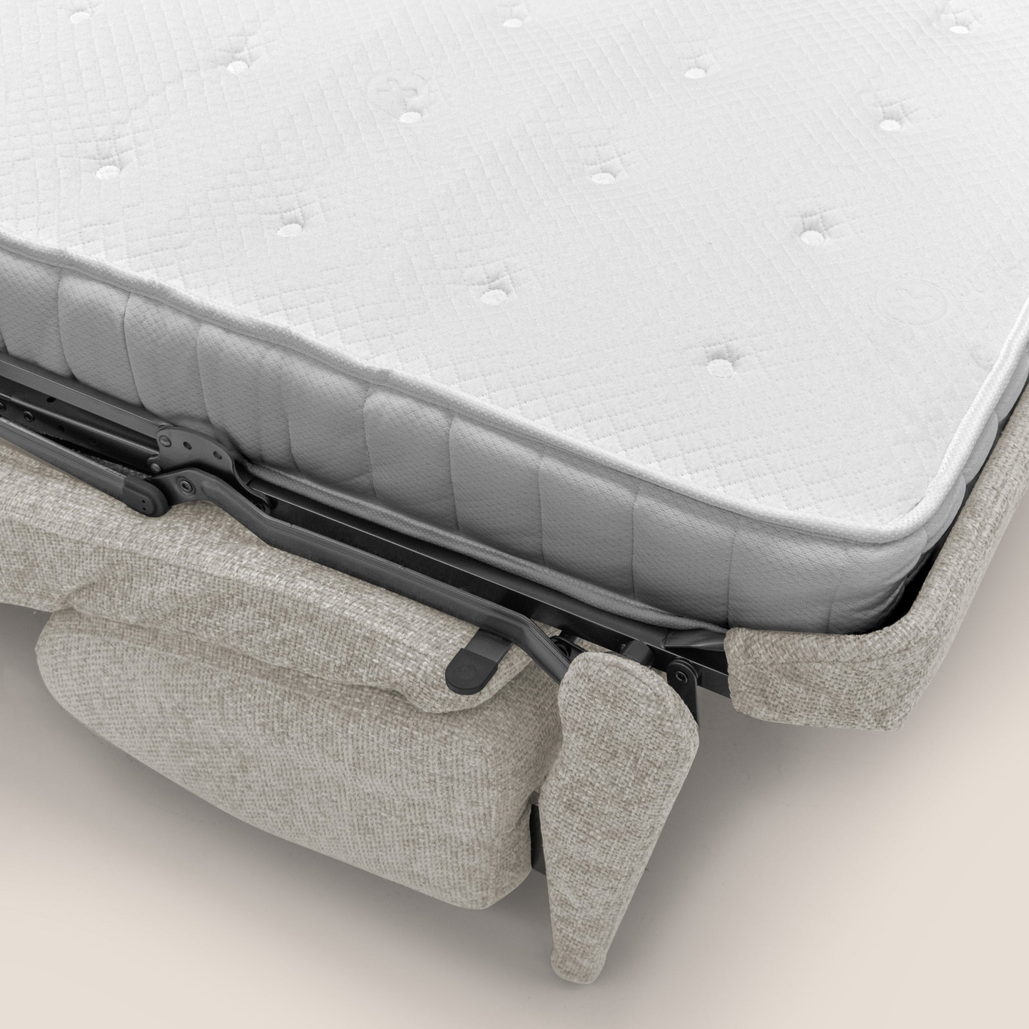 Happy Canapé convertible avec matelas H18 cm en tissu imperméable T10