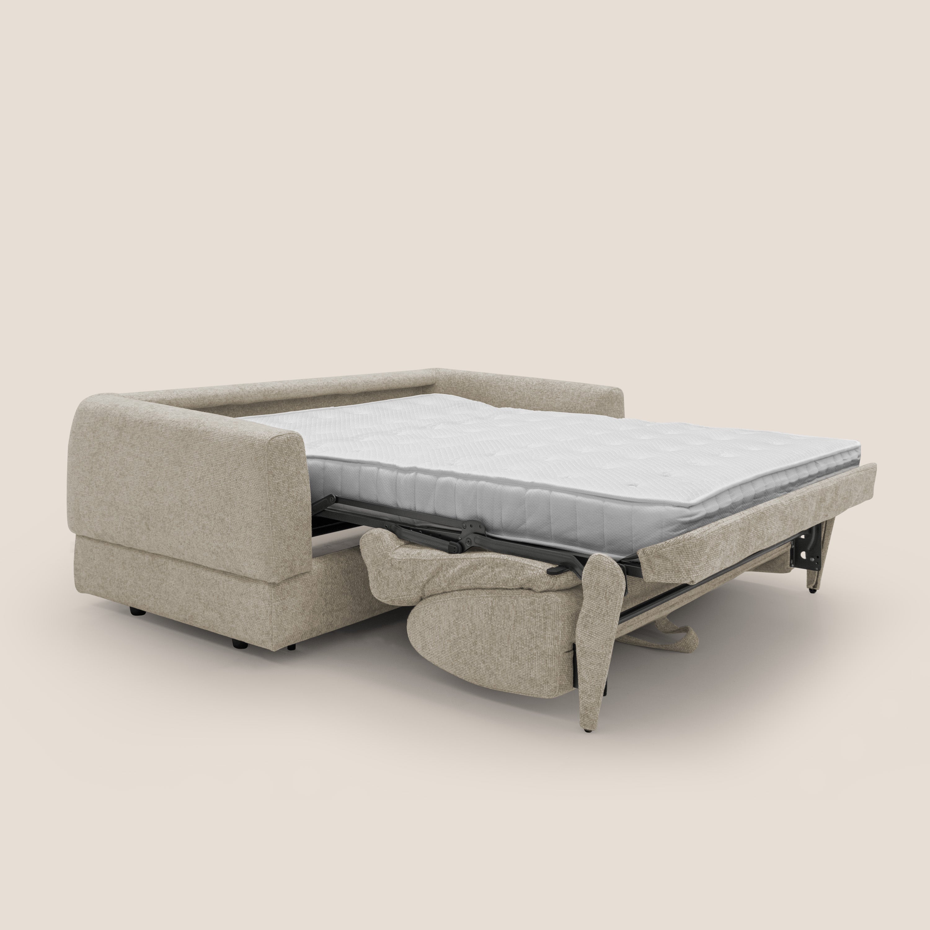 Happy - Canapé convertible avec matelas H18 cm en tissu imperméable . - Vue supplémentaire 2