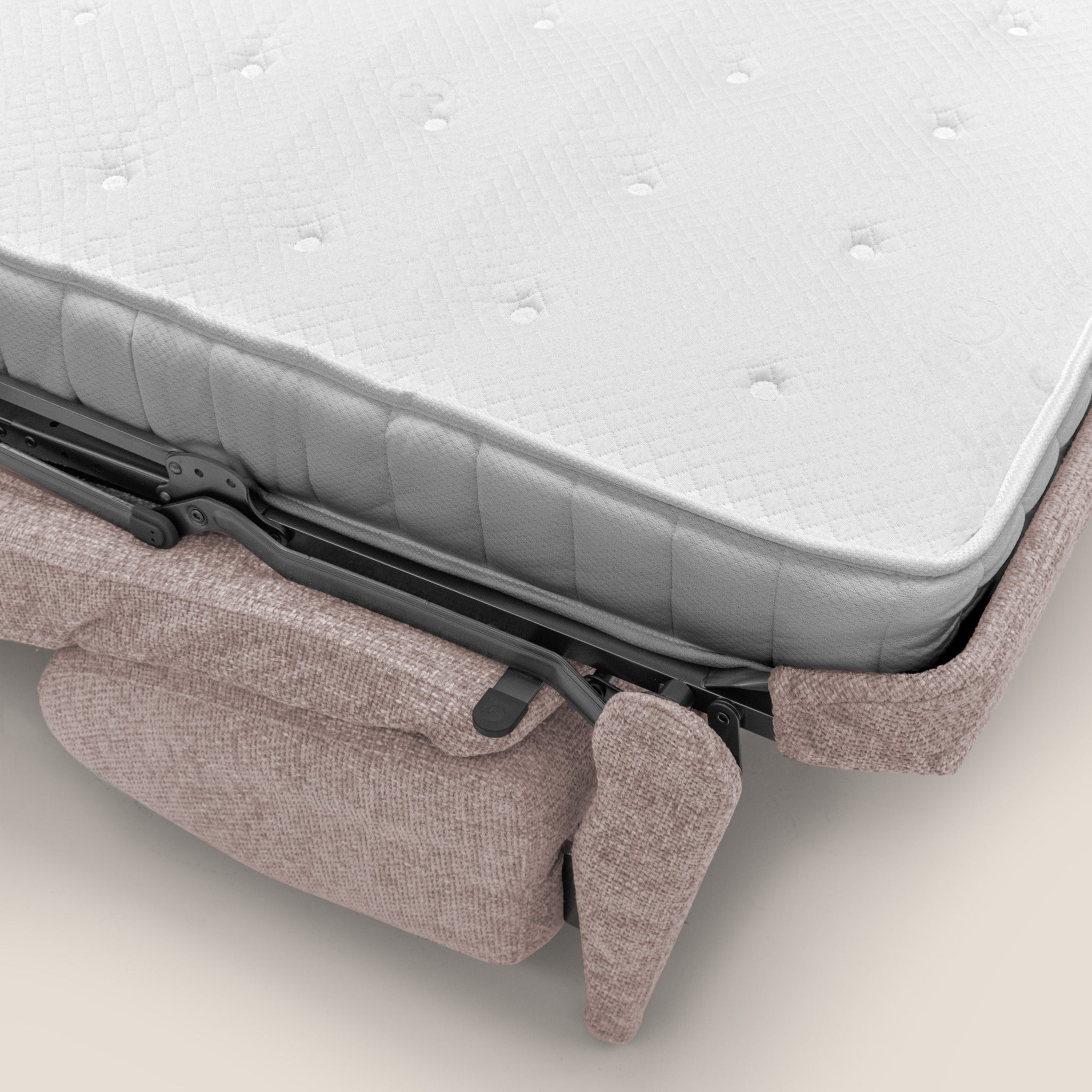 Happy Canapé convertible avec matelas H18 cm en tissu imperméable T10