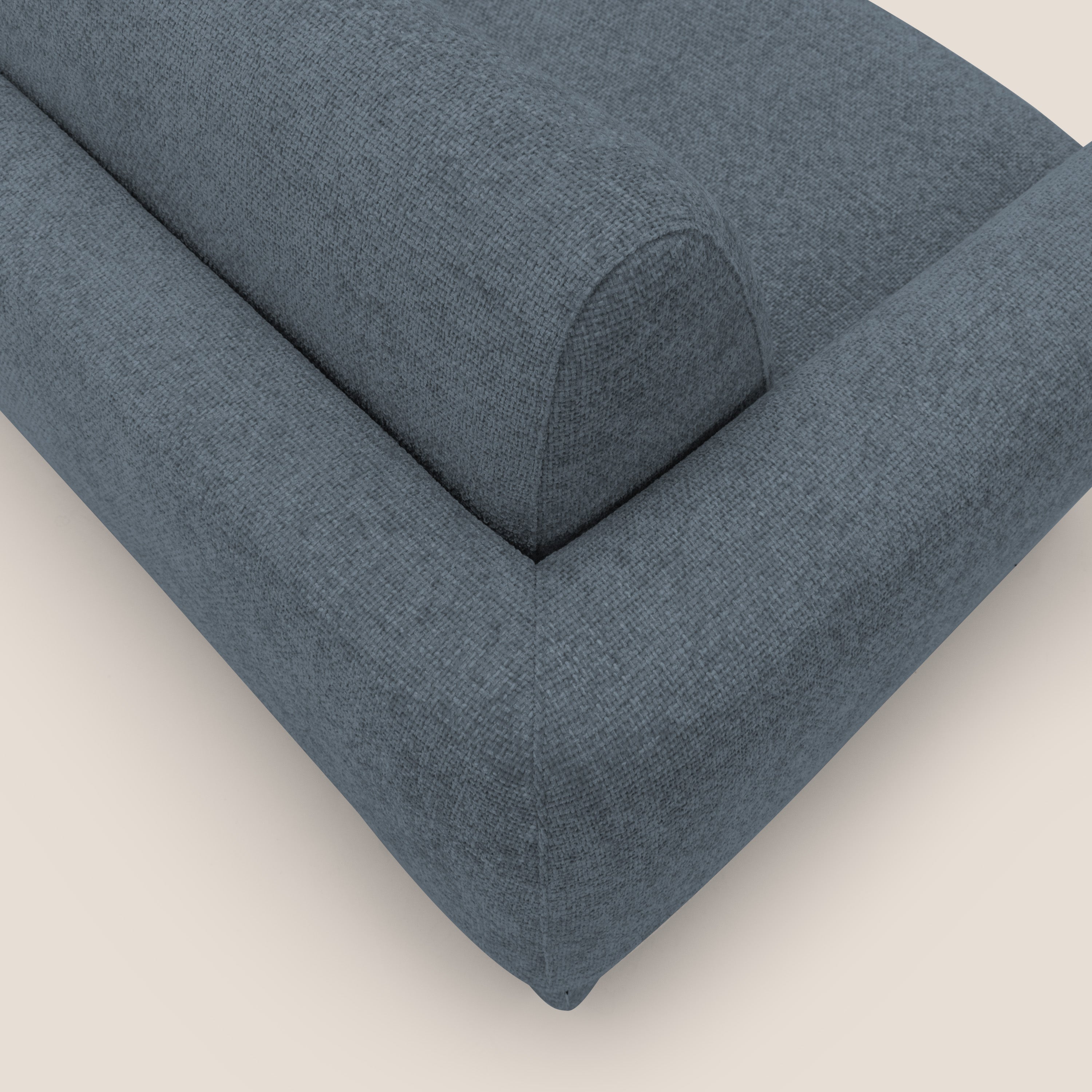 Happy Divano letto matrimoniale con materasso h18 cm in tessuto impermeabile T10 blu - divani.store