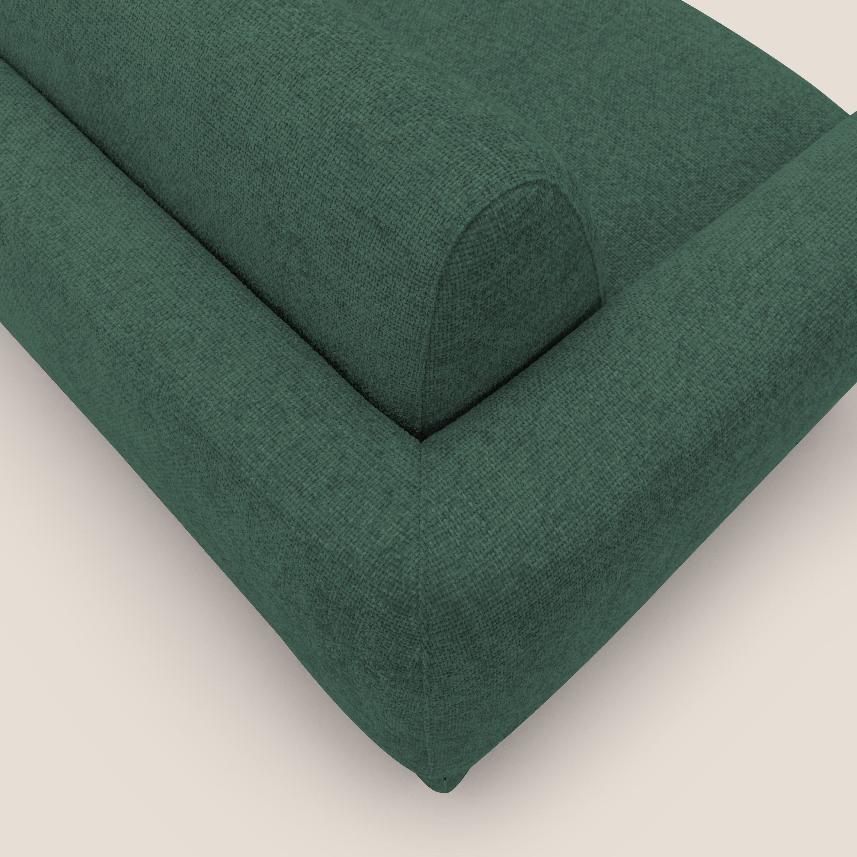 Happy Divano letto matrimoniale con materasso h18 cm in tessuto impermeabile T10 verde - divani.store