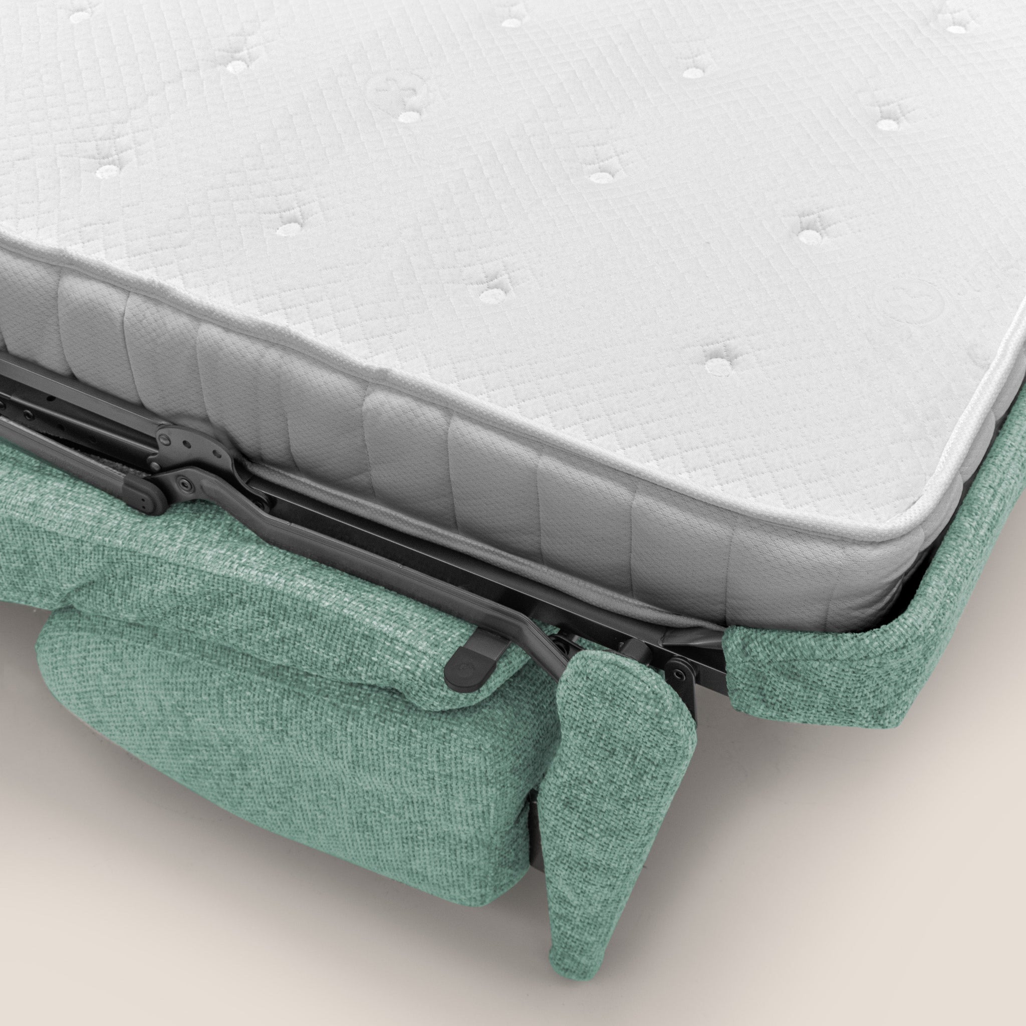 Happy Canapé convertible avec matelas H18 cm en tissu imperméable T10