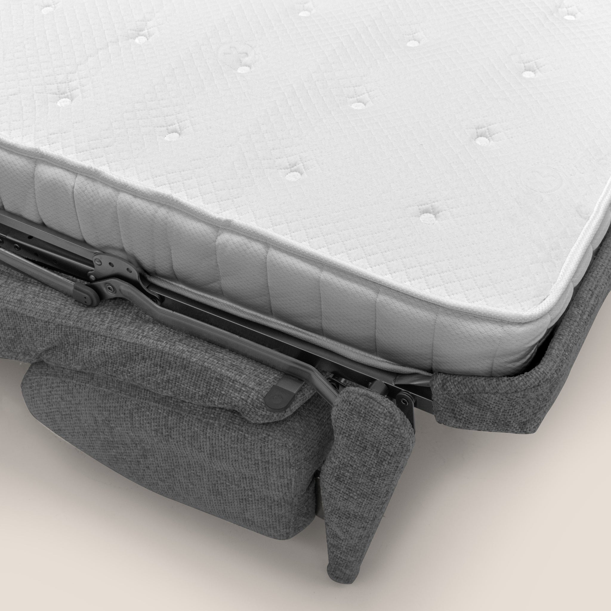 Happy Canapé convertible avec matelas H18 cm en tissu imperméable T10