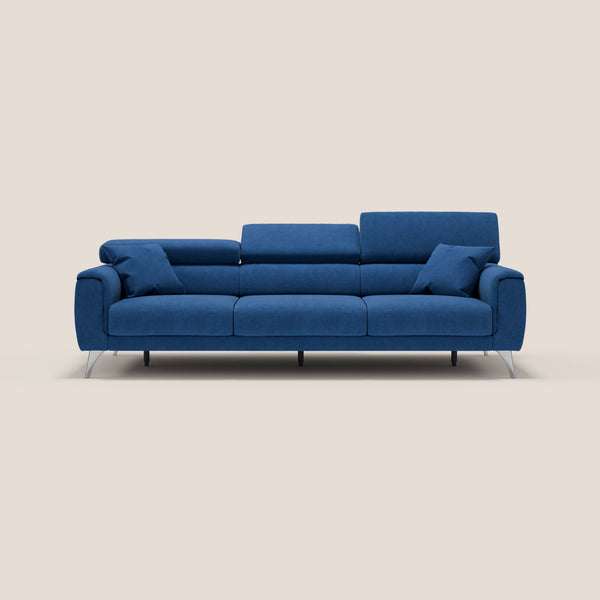 Caravaggio Canape Avec Assises Extensibles Et Tetieres Reglables En Tissu Impermeable T02 Bleu Canard