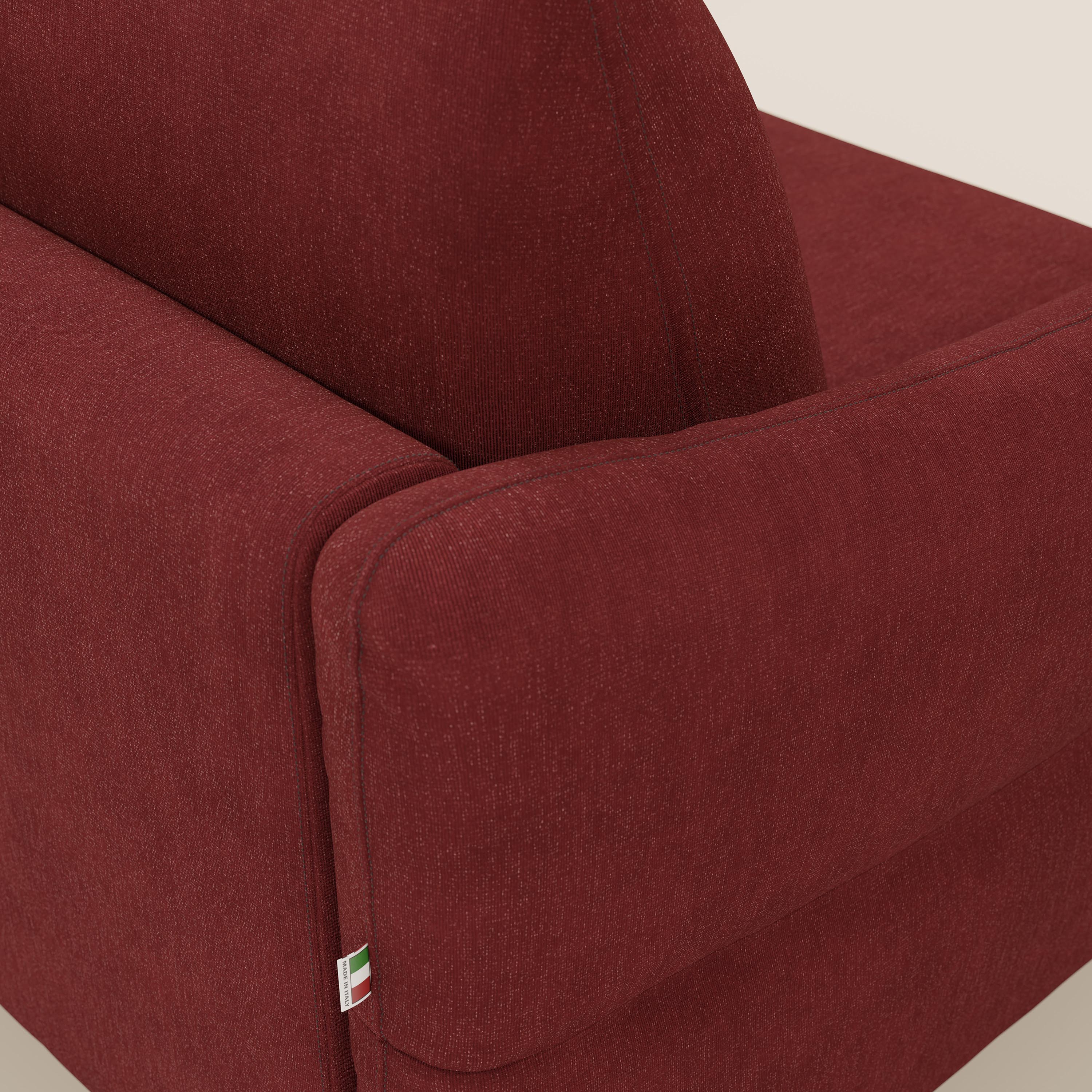 Dalia divano letto angolare con materasso alto 18 cm piedini alti e penisola contenitore in tessuto smacchiabile T17 - divani.store