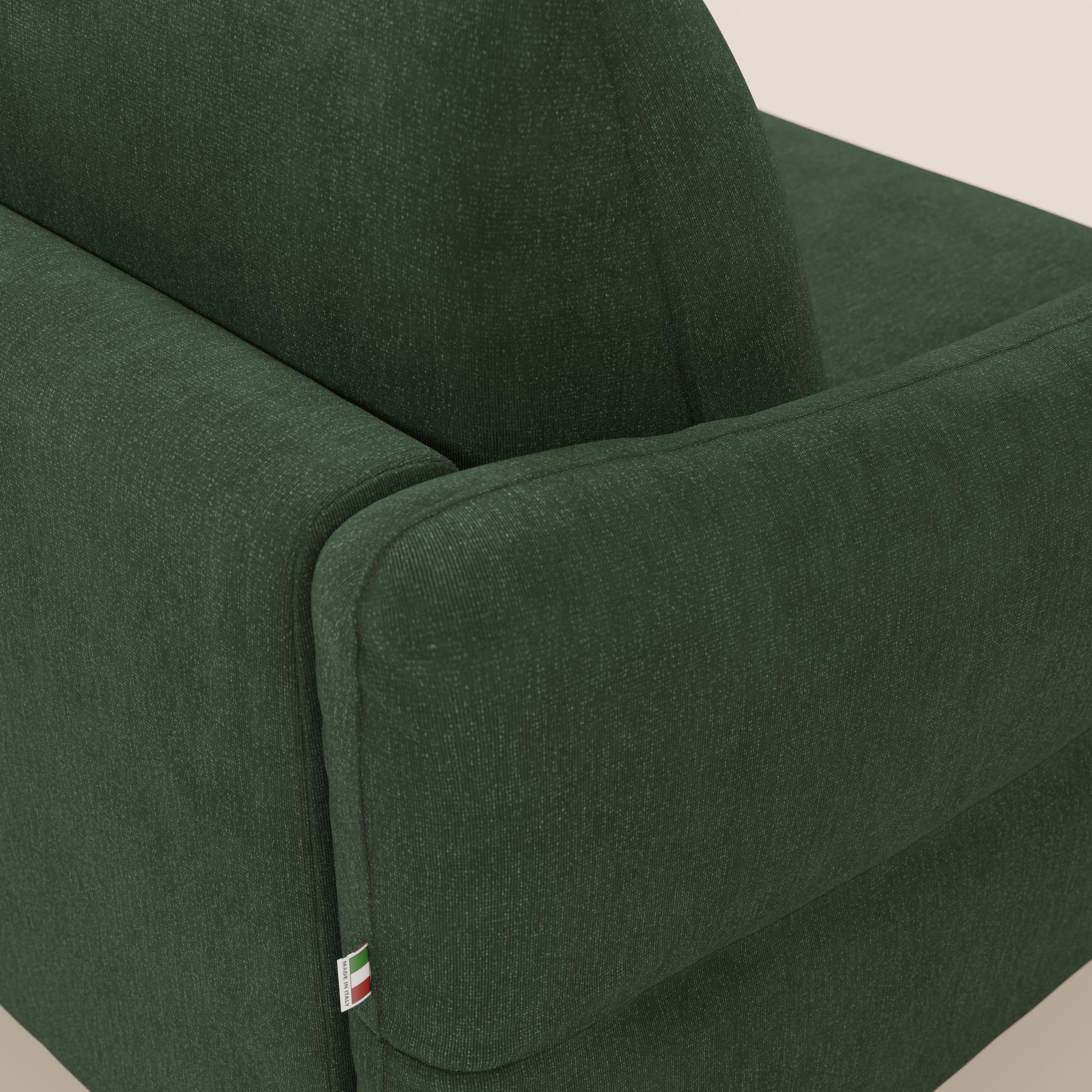 Dalia divano letto angolare con materasso alto 18 cm piedini alti e penisola contenitore in tessuto smacchiabile T17 - divani.store