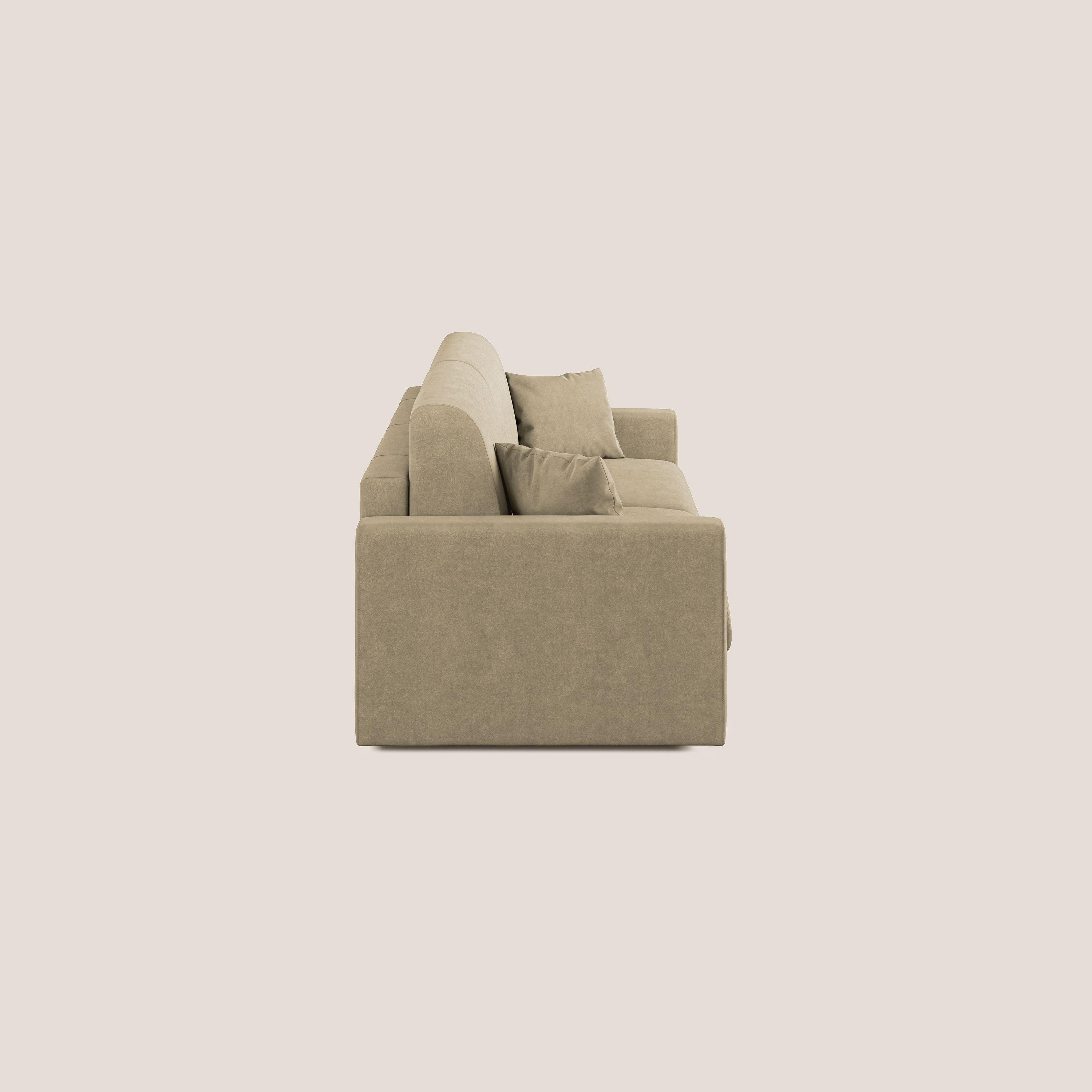 Chris Divano letto in microfibra smacchiabile T11 beige - divani.store