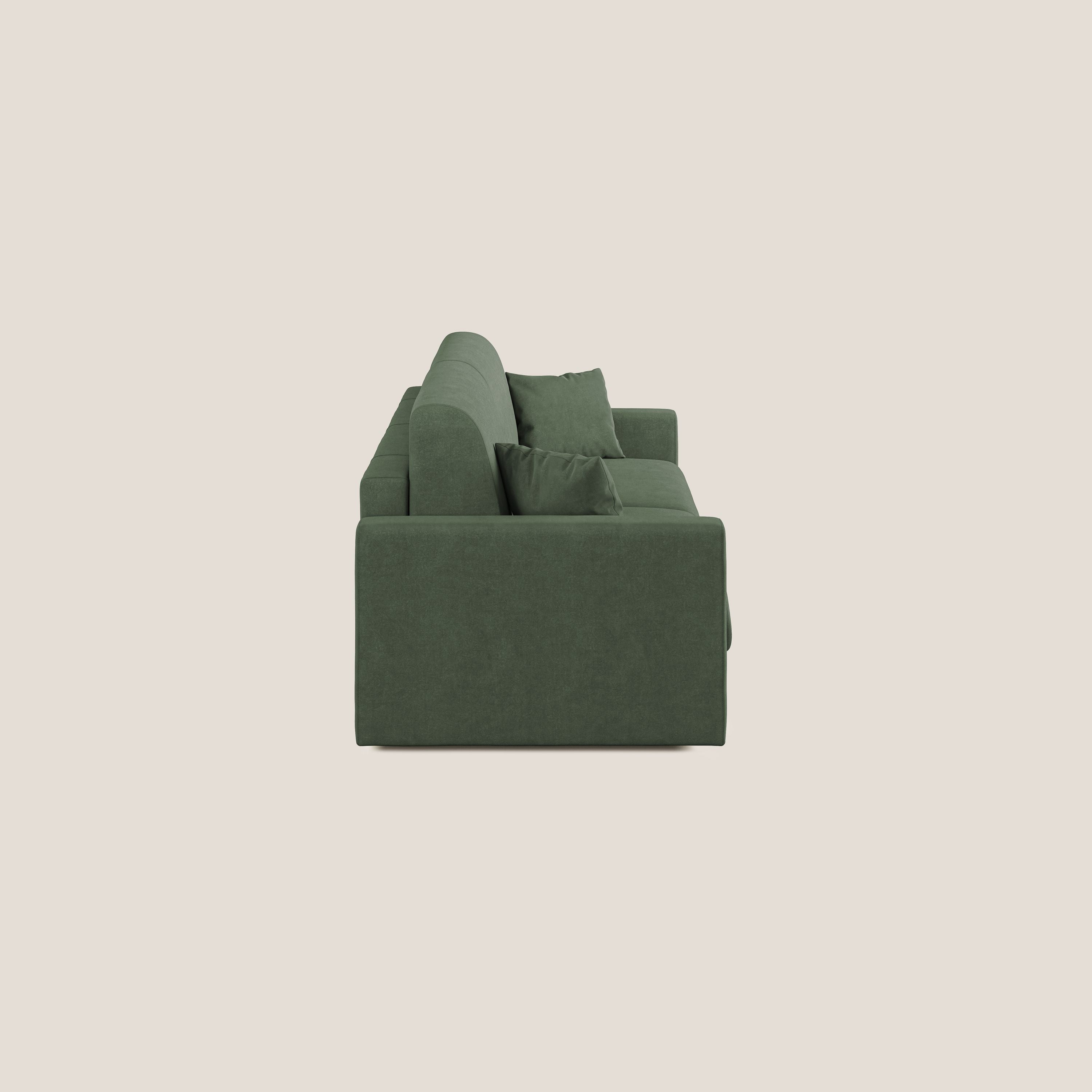 Chris Divano letto in microfibra smacchiabile T11 verde - divani.store