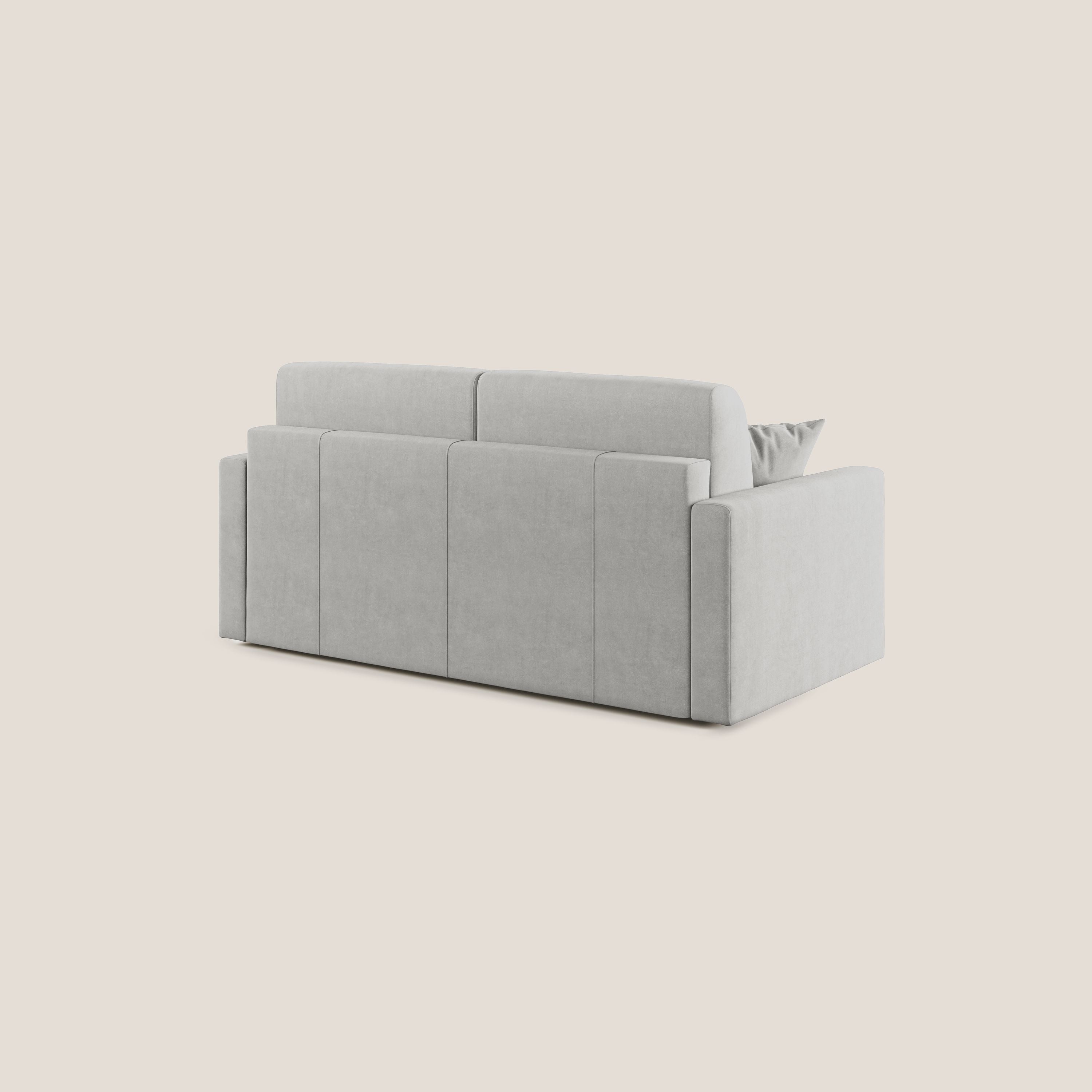 Chris Divano letto in microfibra smacchiabile T11 grigio chiaro - divani.store