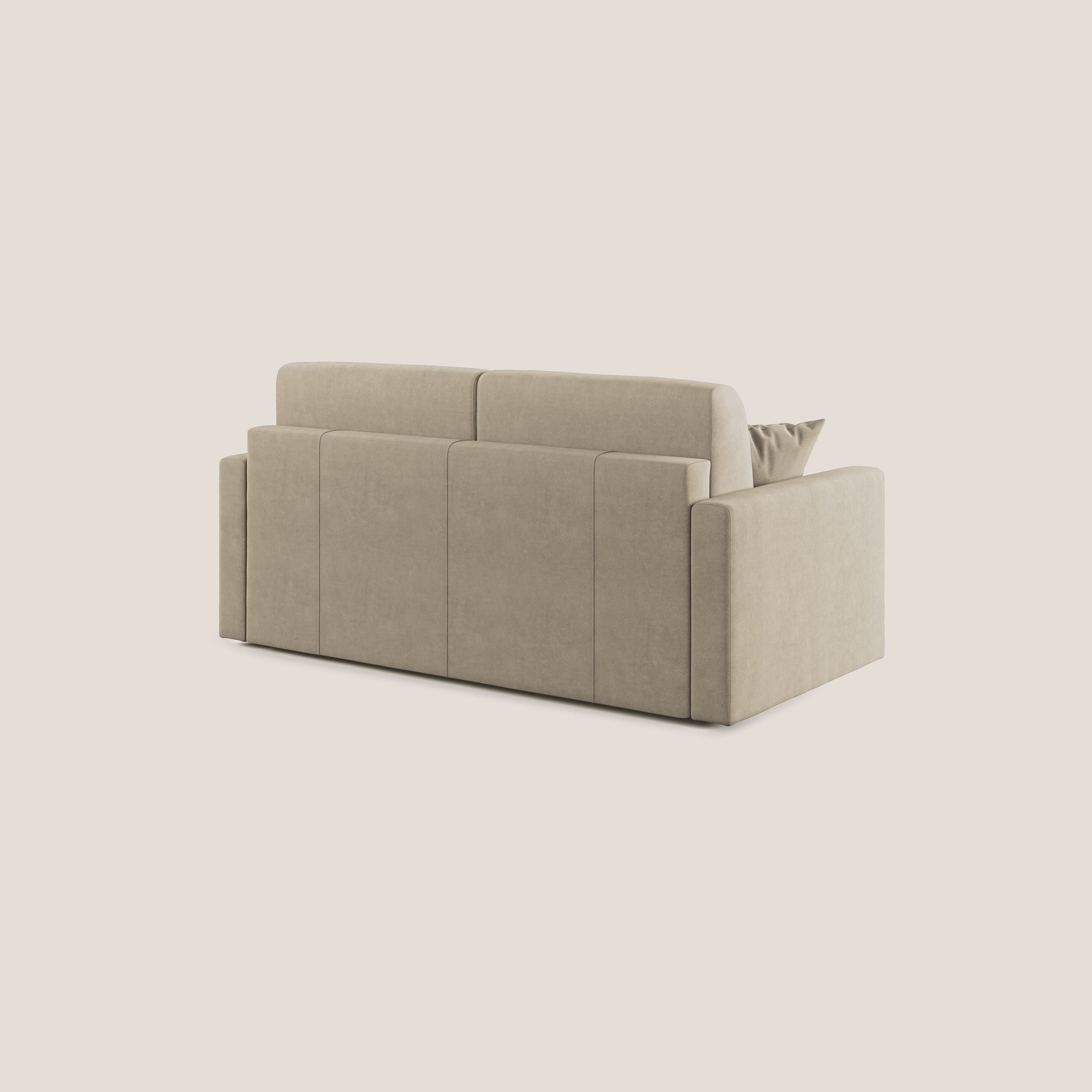 Chris Divano letto in microfibra smacchiabile T11 tortora - divani.store